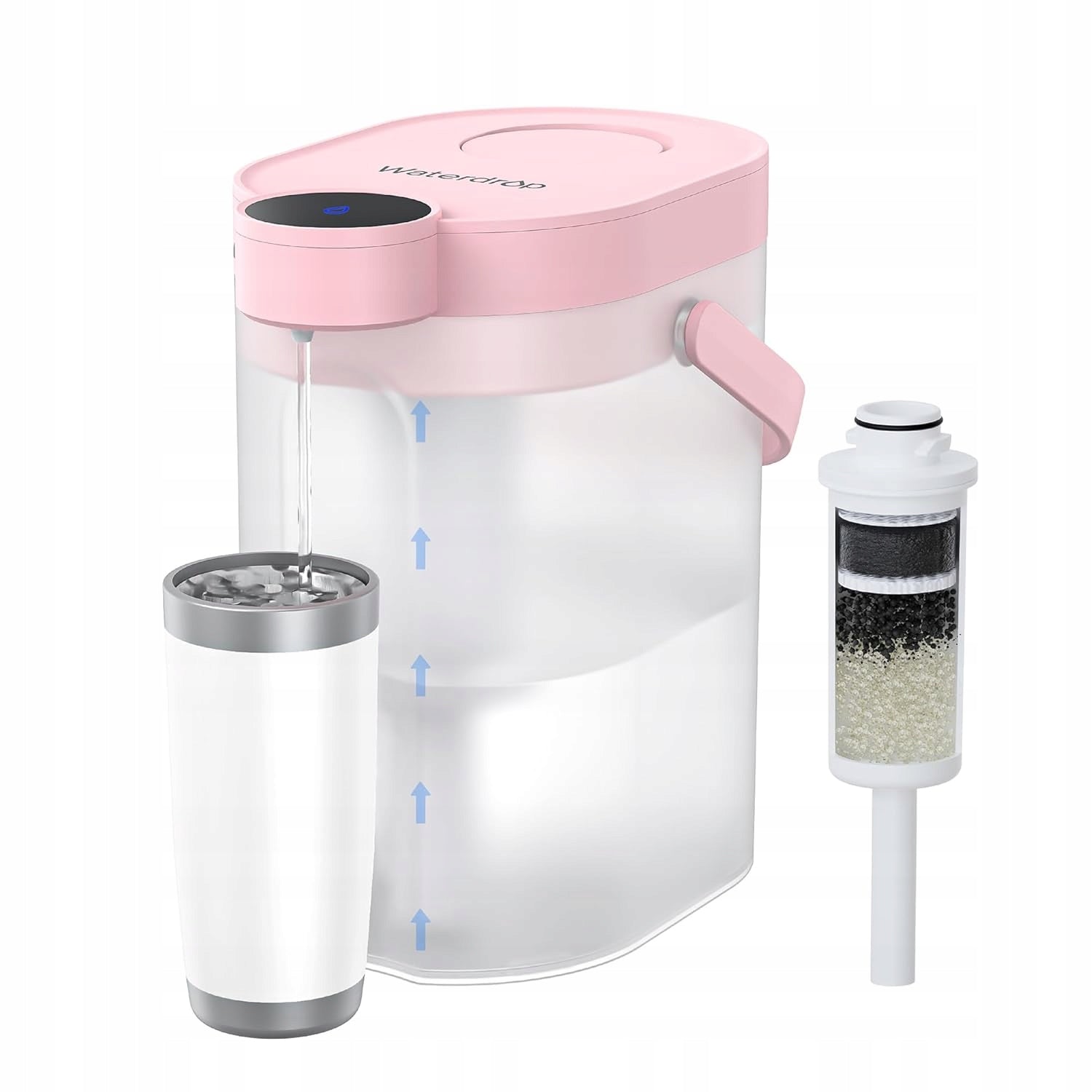 Waterdrop WD-ED06P FreshTaste Soften Water Electric Water Filter Jug Pink