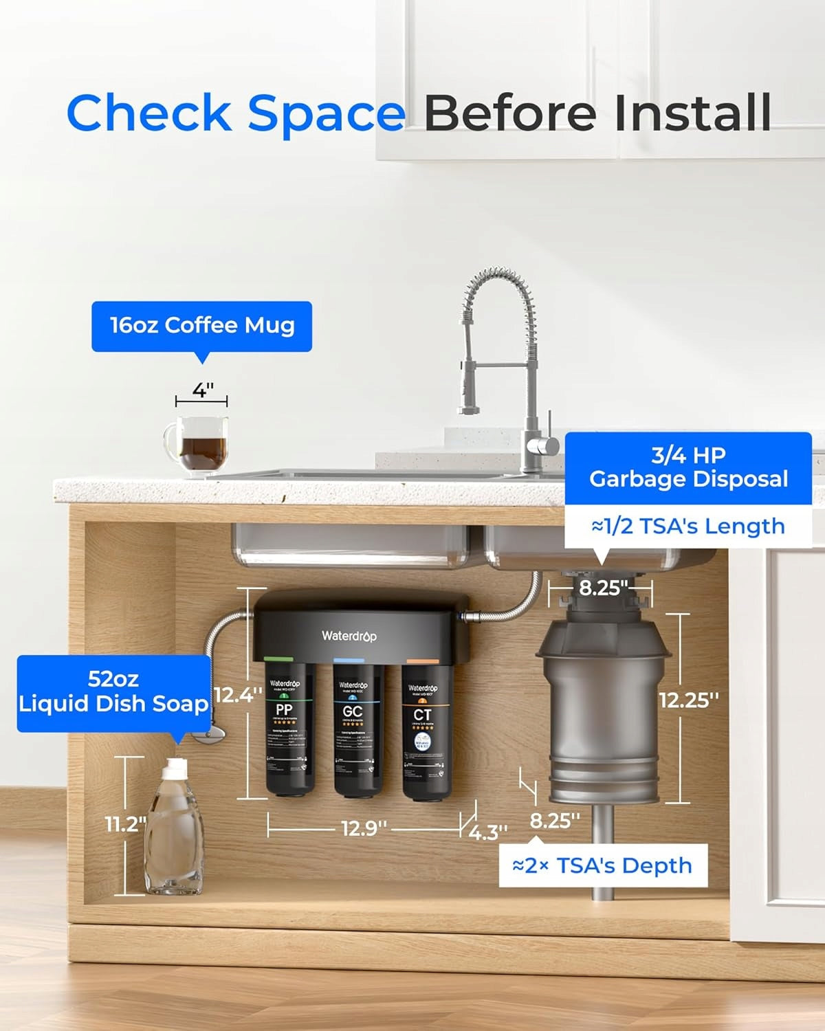 Waterdrop WD-TSA UnderSink Water filter System Model WD-TSA