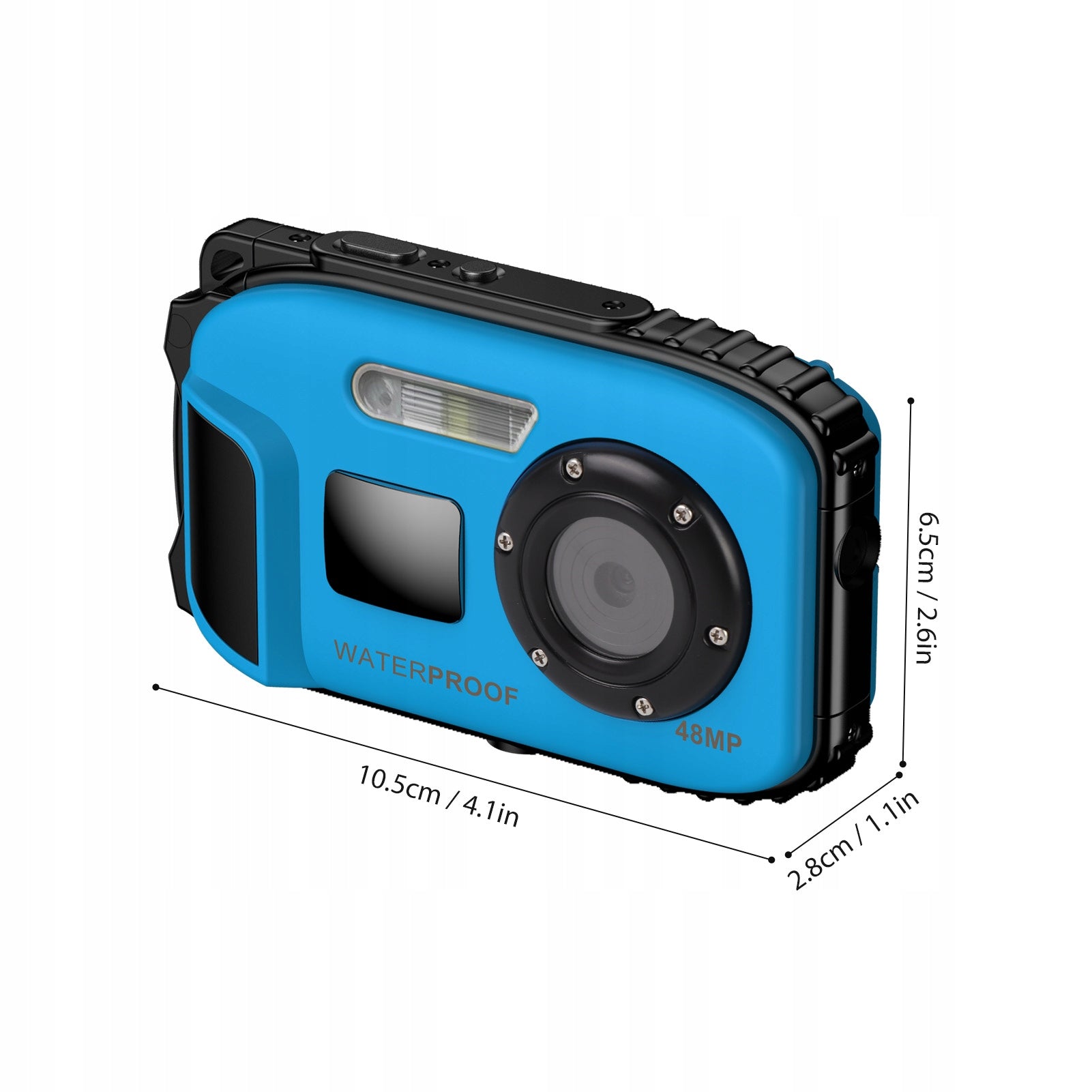 Waterproof 1080P Digital Camera 48MP Digital Video Camera 2,4 Inch Ekra