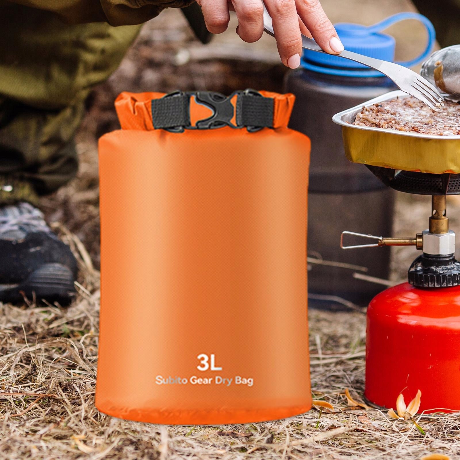 Waterproof Bag Roll up Top Leakproof 3L Orange Number of seats not specified