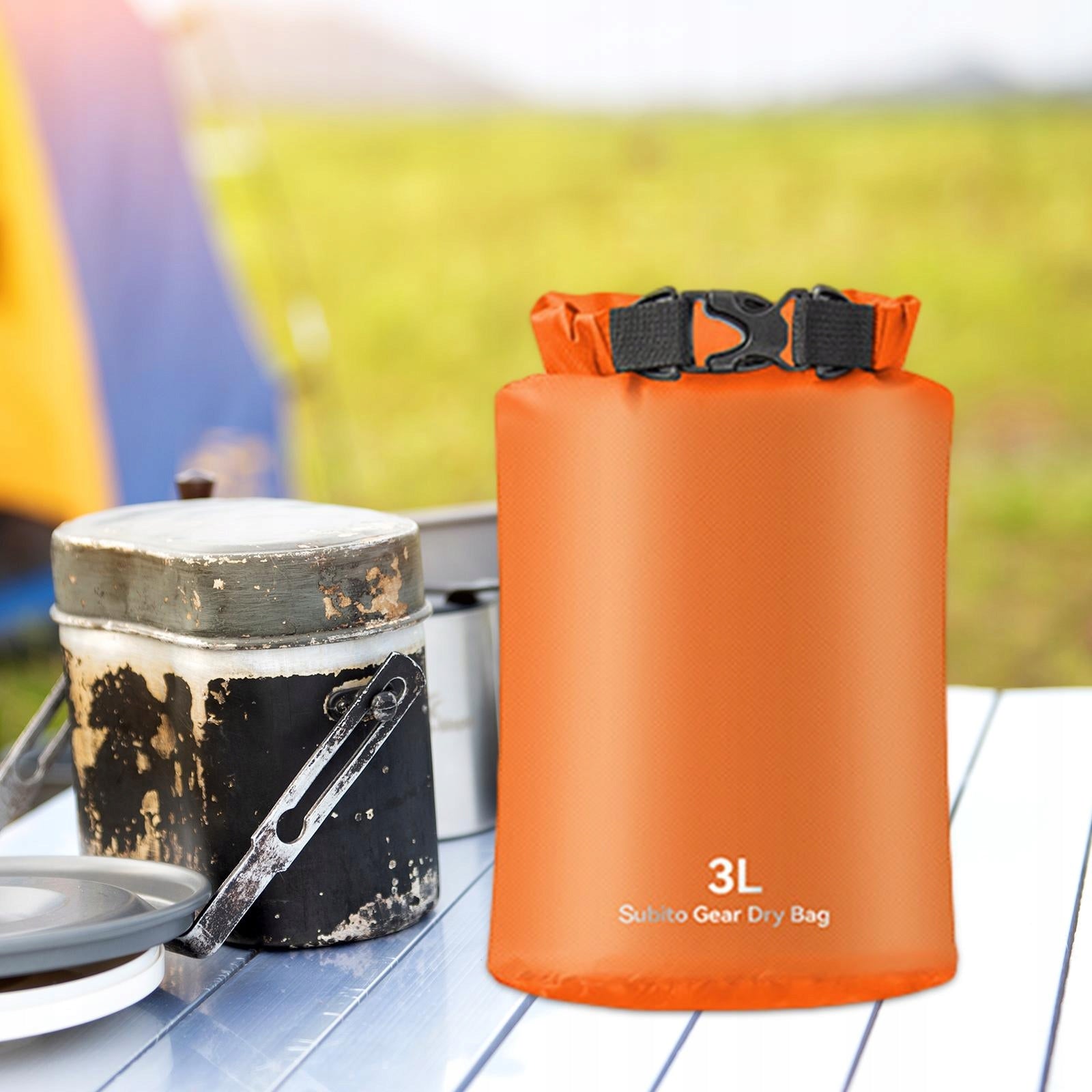 Waterproof Bag Roll up Top Leakproof 3L Orange Weight 38 kg