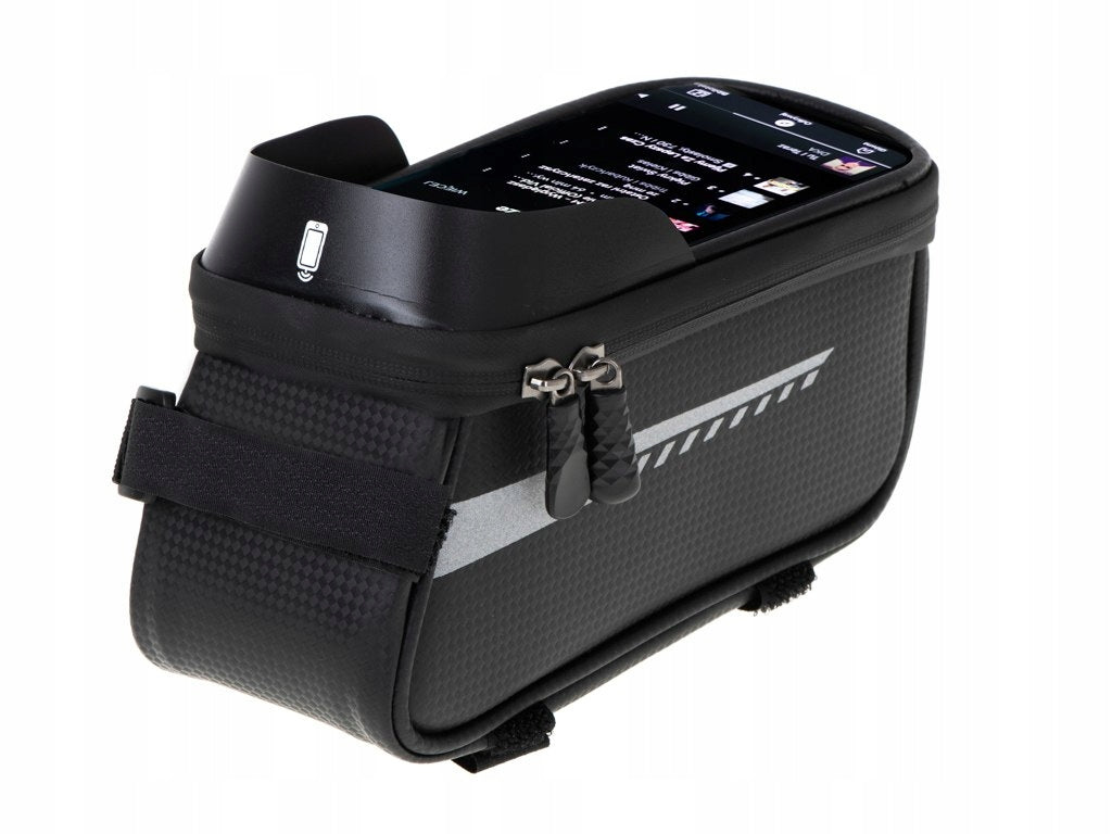 Waterproof Bicycle Bag with Phone Holder, Black Kik Brand Ikonka