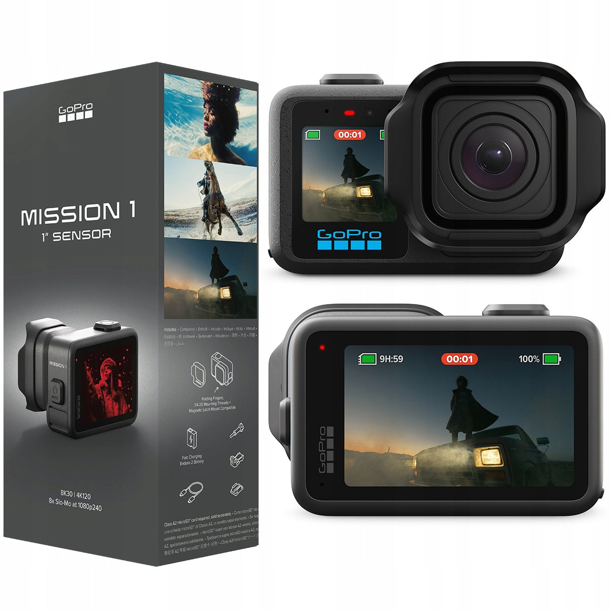 Waterproof Camera GoPro MISSION 1 stabilization HyperSmooth 8K sensor 1"