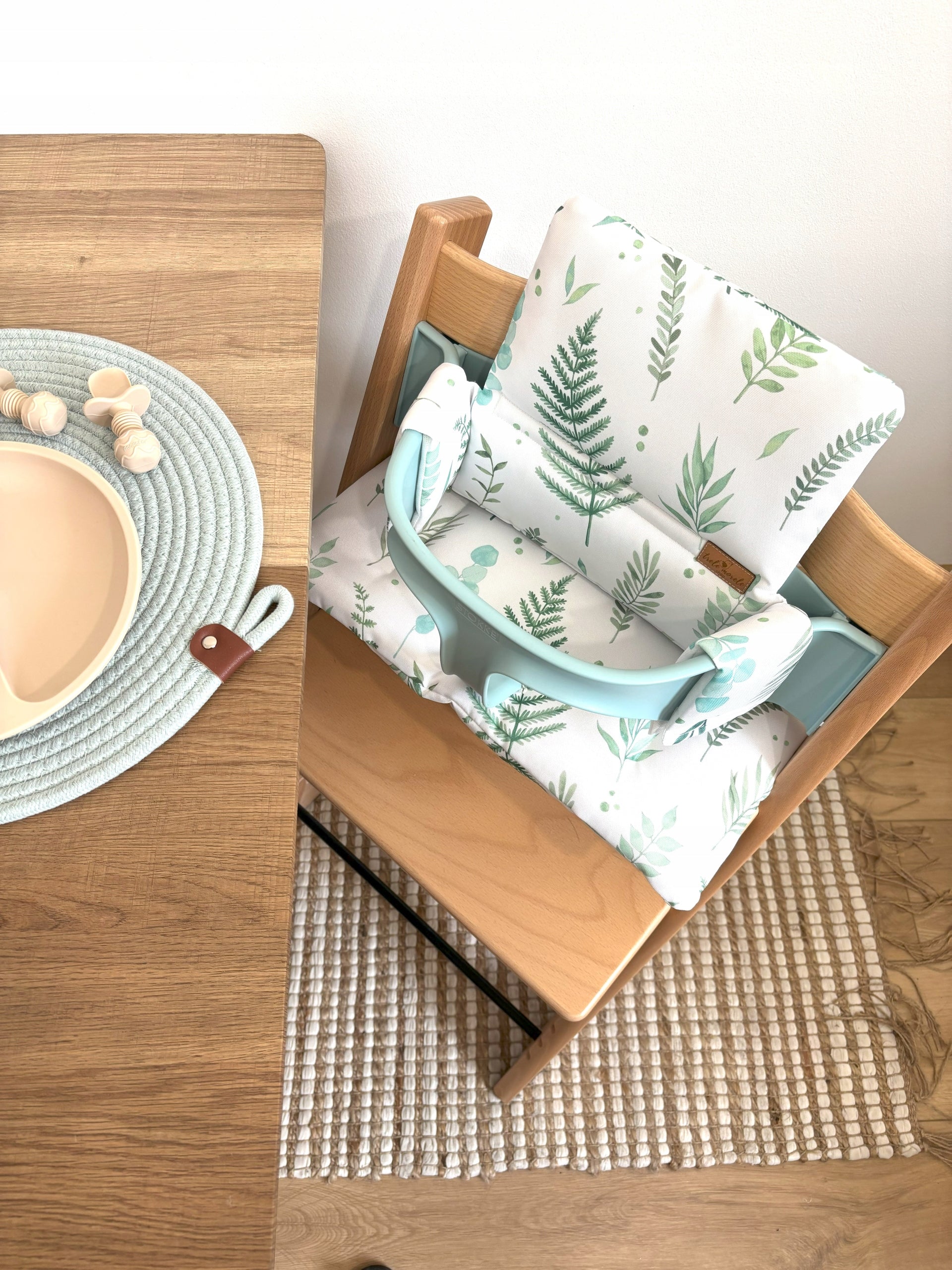 Waterproof Cushions for Stokke Tripp Trapp 2in1 Green Leaves White Brand no brand
