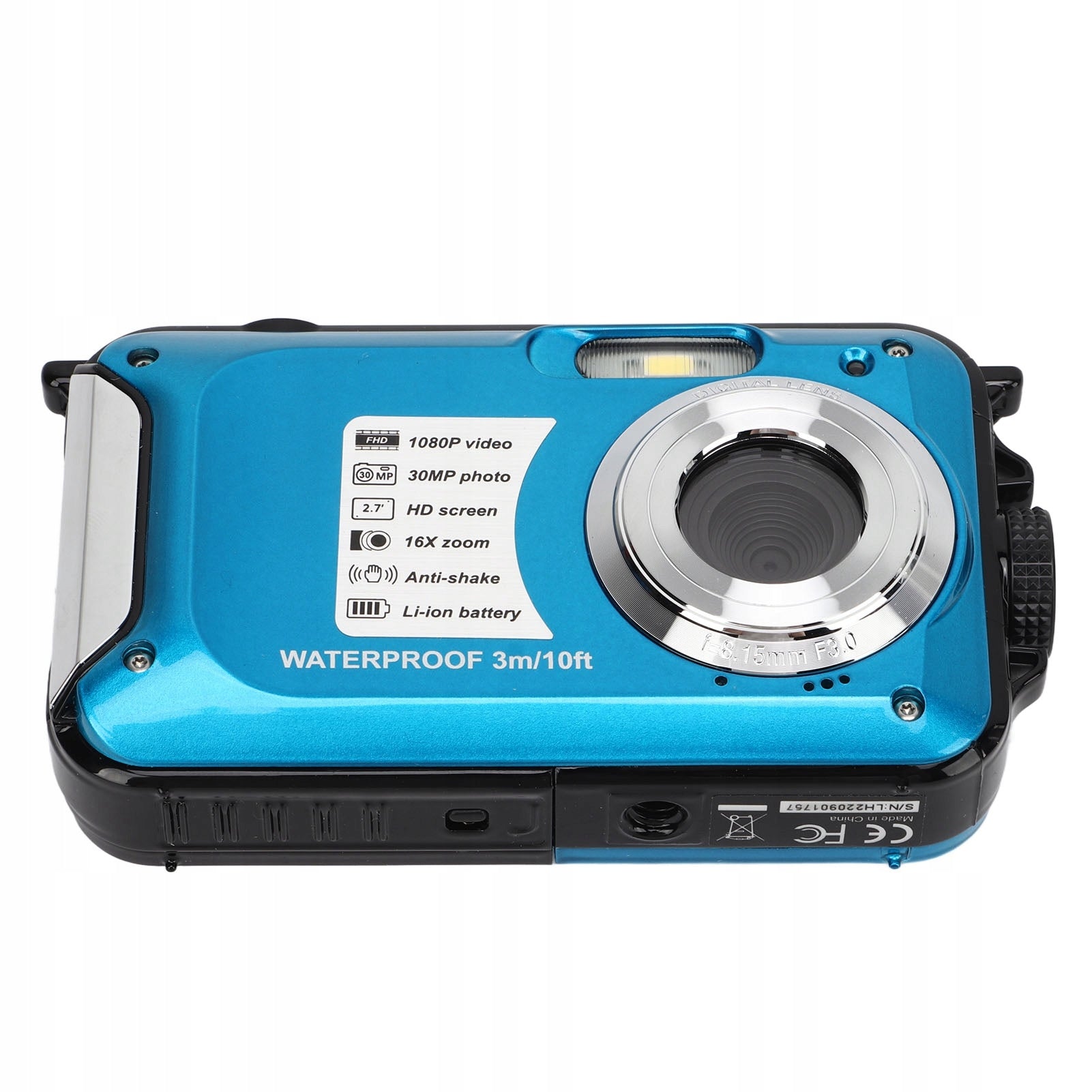 Waterproof Digital Camera 1080P 30MP 16X 10FT Underwater Camera for DT Brand no brand