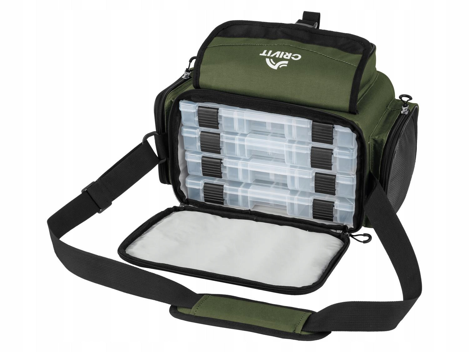 Waterproof Fishing Bag with Accessory Containers Brand Crivit