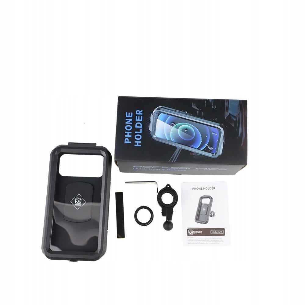 Waterproof Phone Holder for Bikes and Motorcycles, 360° Rotating Packaging status original