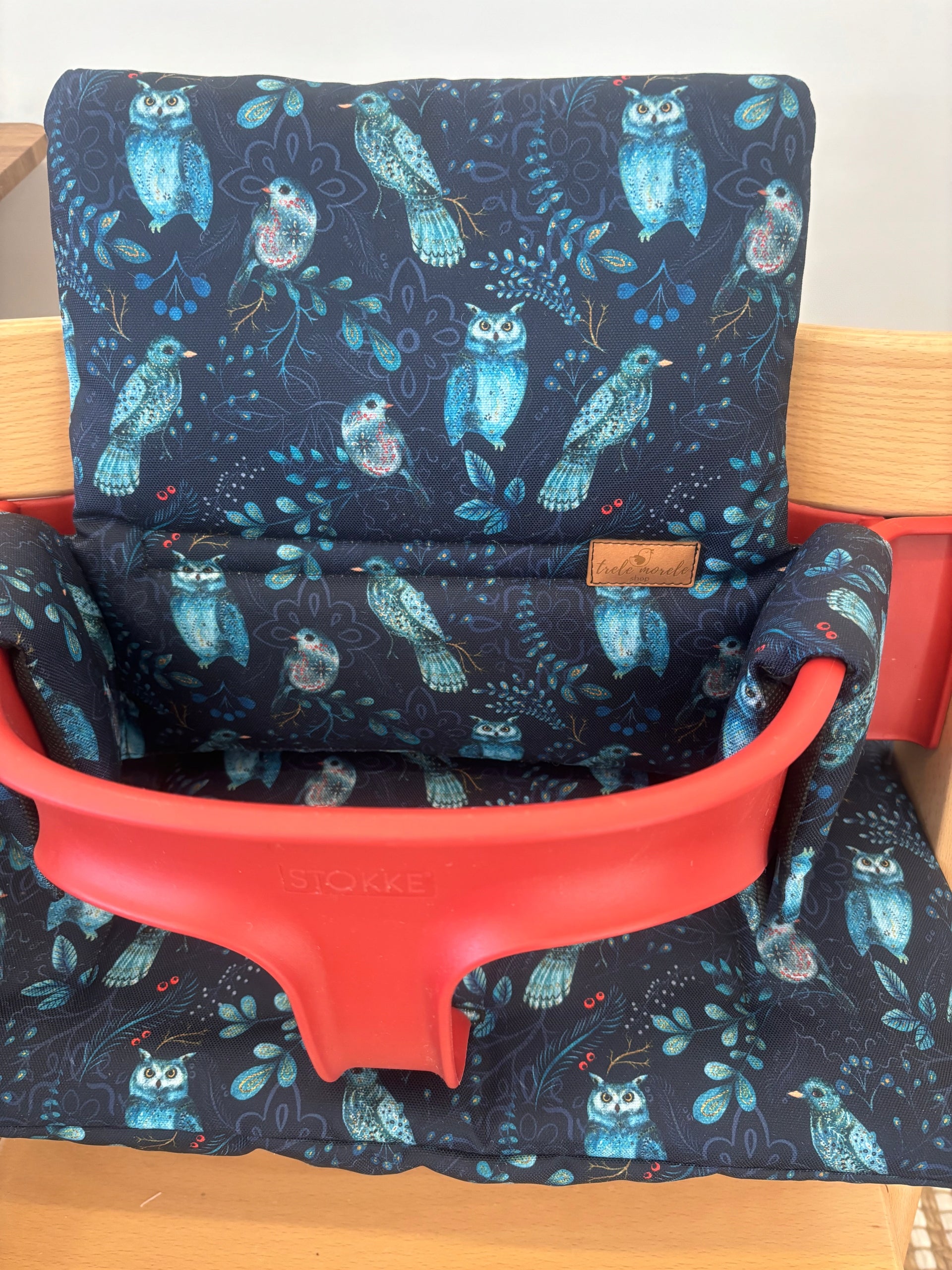 Waterproof Pillows for Stokke Tripp Trapp 2in1 Owl Birds Navy Blue