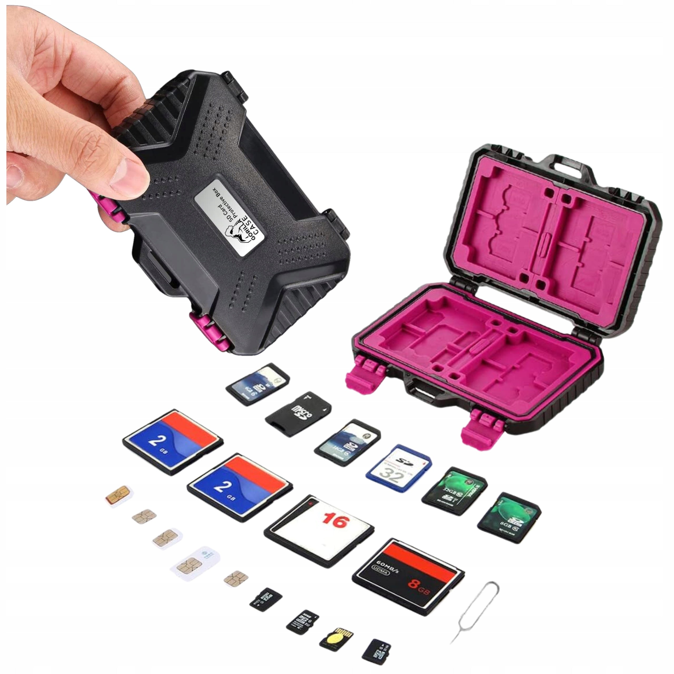 Waterproof SIM Memory Card Case SD CF Box with Seal
