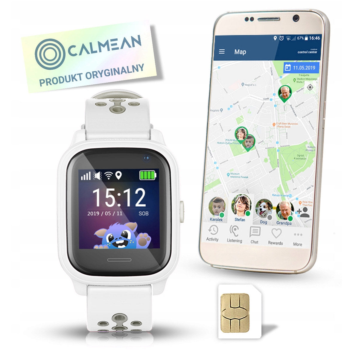 Waterproof Smartwatch for Children CALMEAN NEMO 2 white