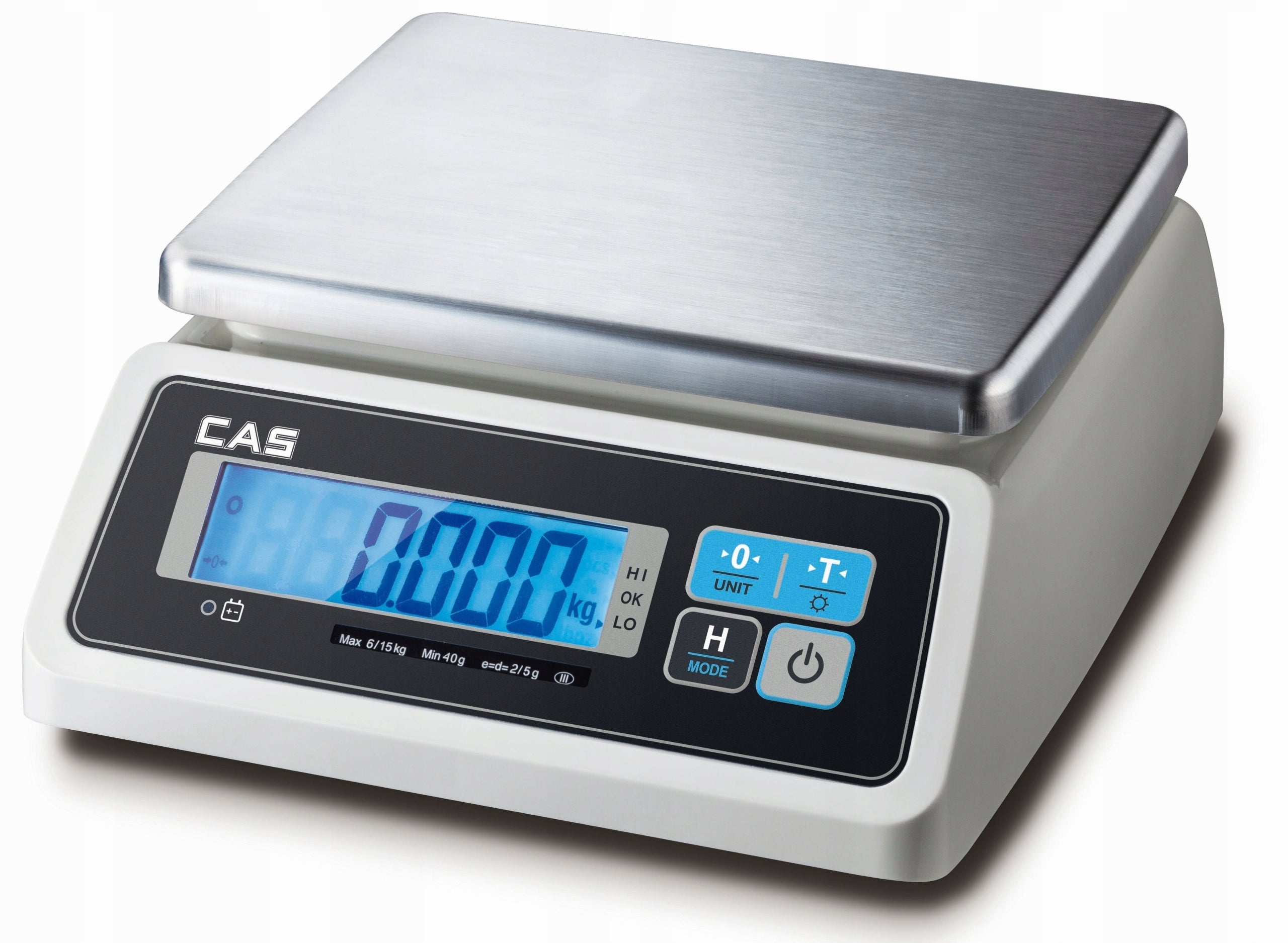 Waterproof scale CAS SW-II 15W LCD 6/15kg LEGALIZED