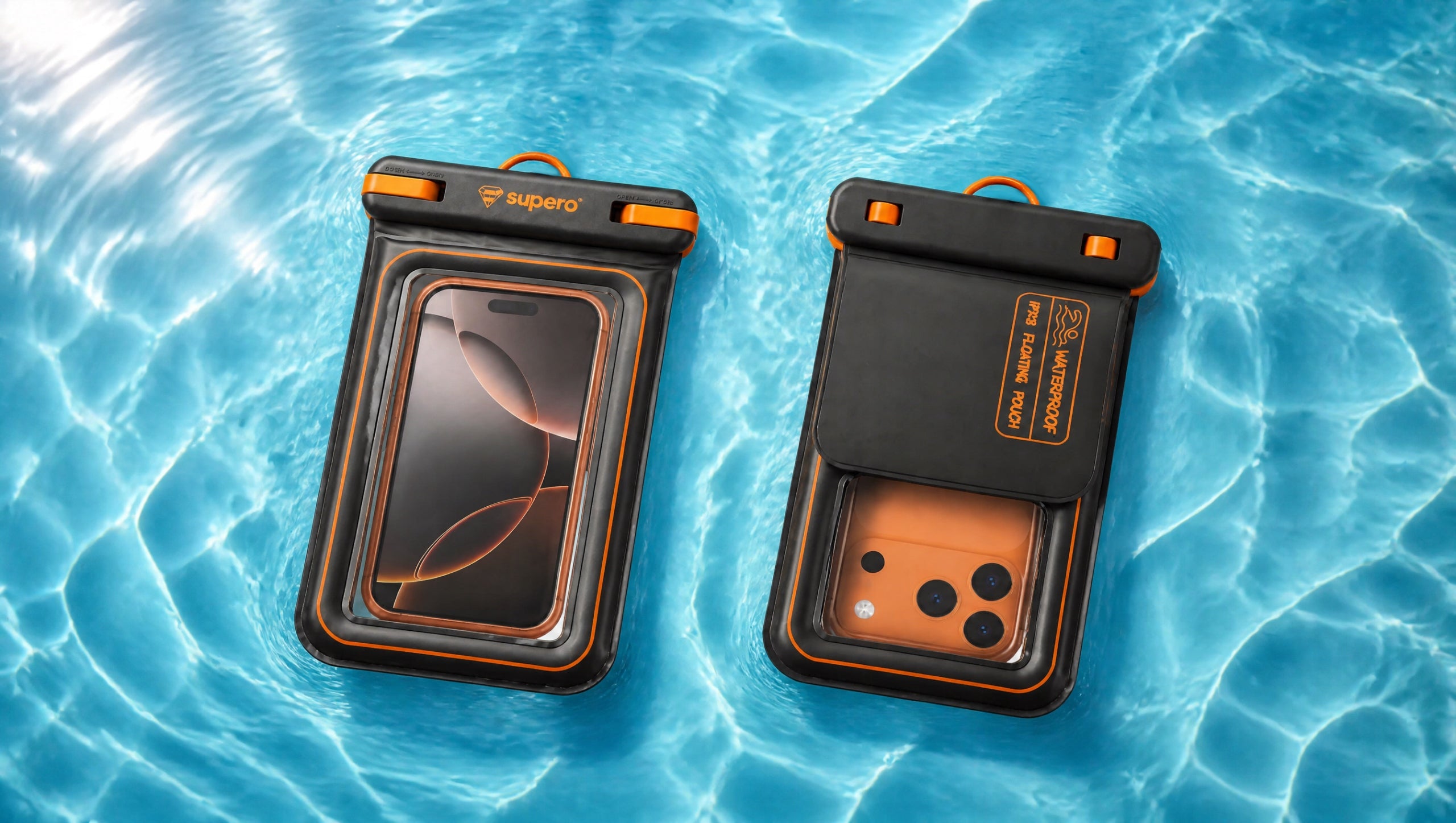 Waterproof waterproof phone case, universal up to 7.2" for IPX8 kayak Packaging status original