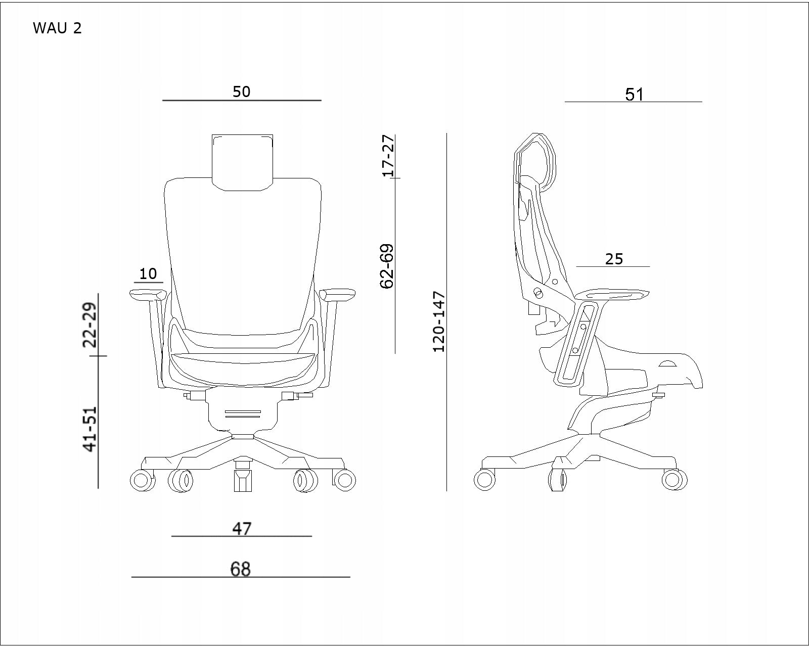 Wau armchair 2 elastomer GREY ERGONOMIC CHAIR EAN (GTIN) 5908242405711