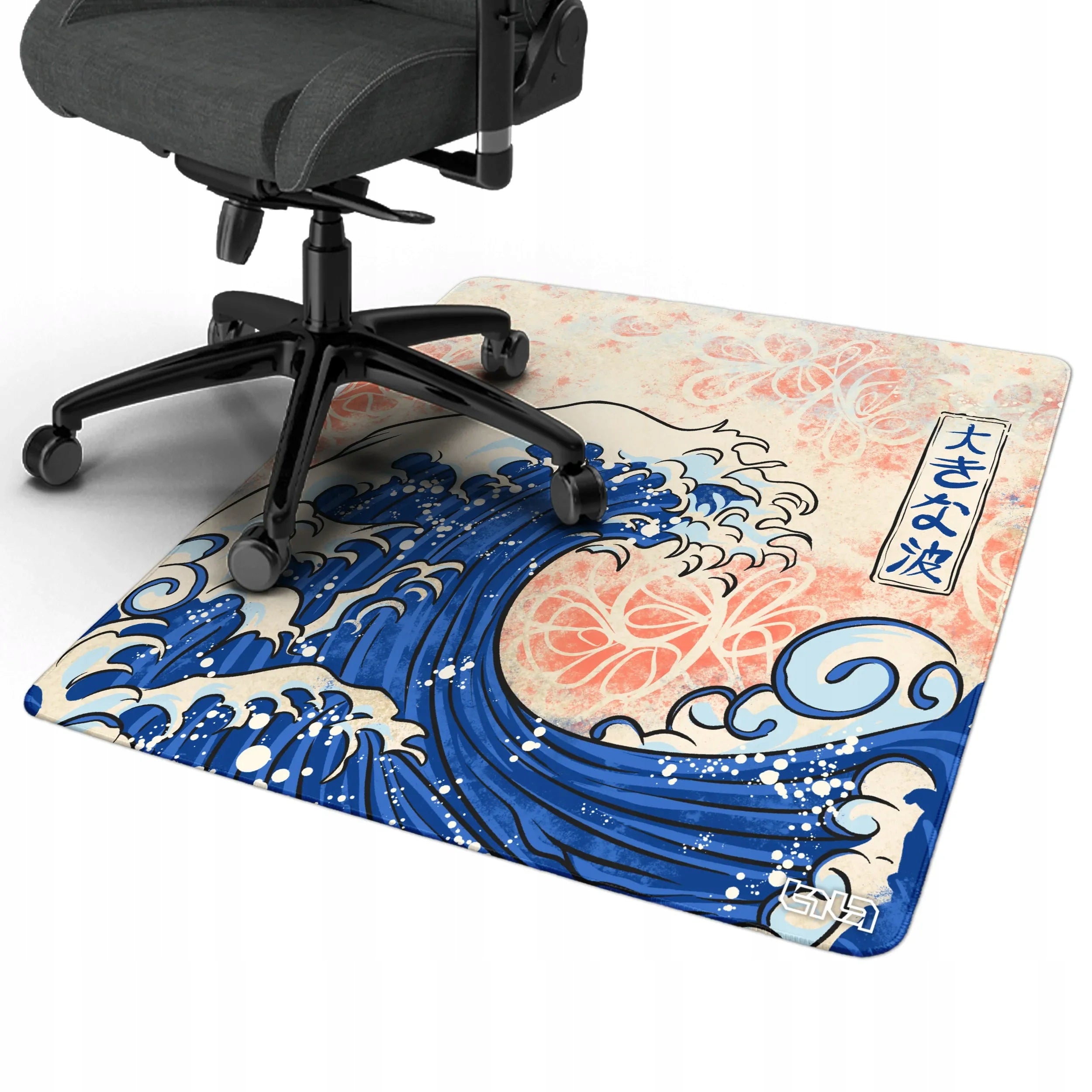 Wave GAMING CHAIR MAT in Kanagawa 100x100 TILT Brand Tilt