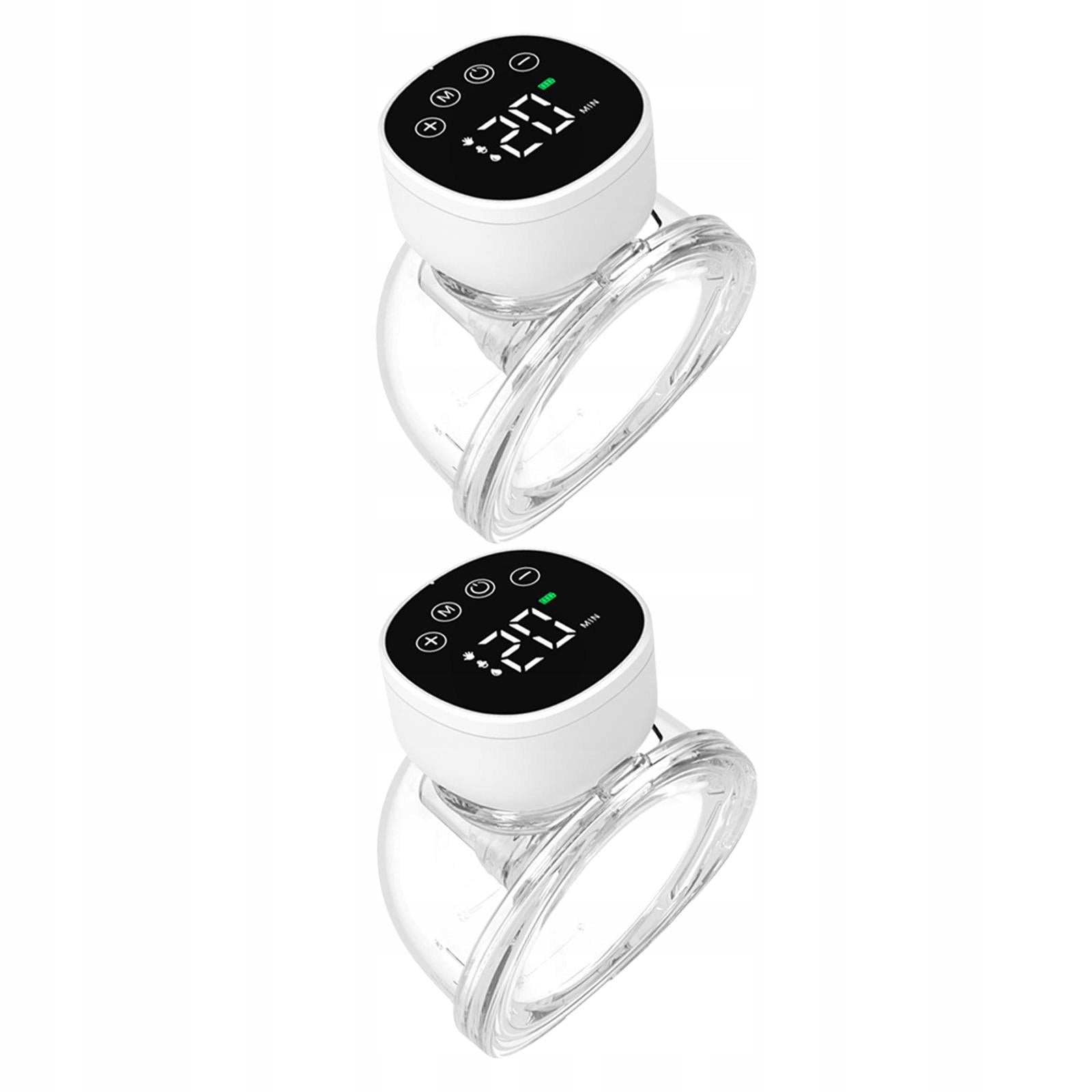 Wearable Breast Pump Portable 3 Modes, 9 Levels LED Display Low Black 2pcs