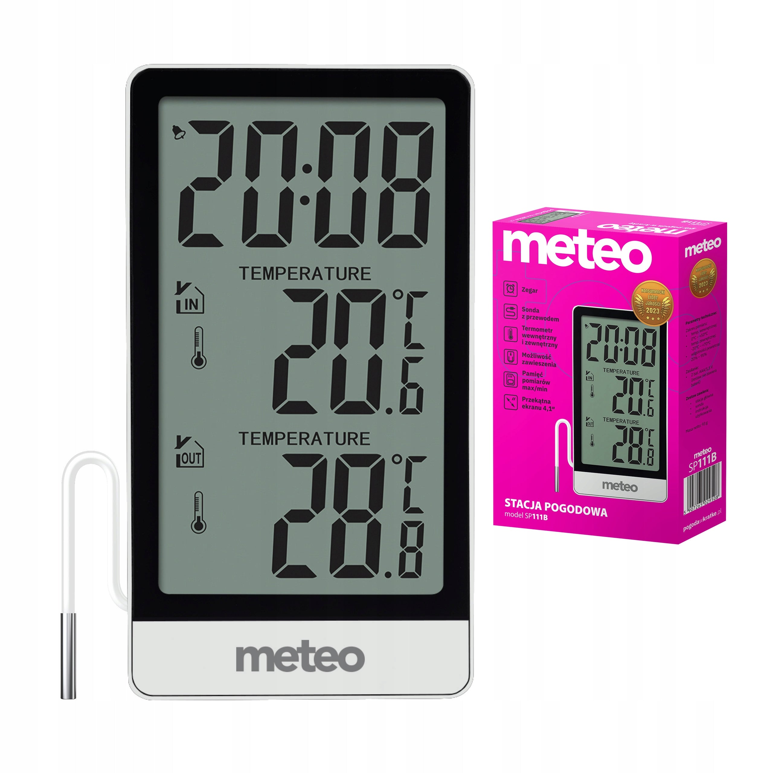 Weather Station Indoor Outdoor Thermometer METEO SP111B