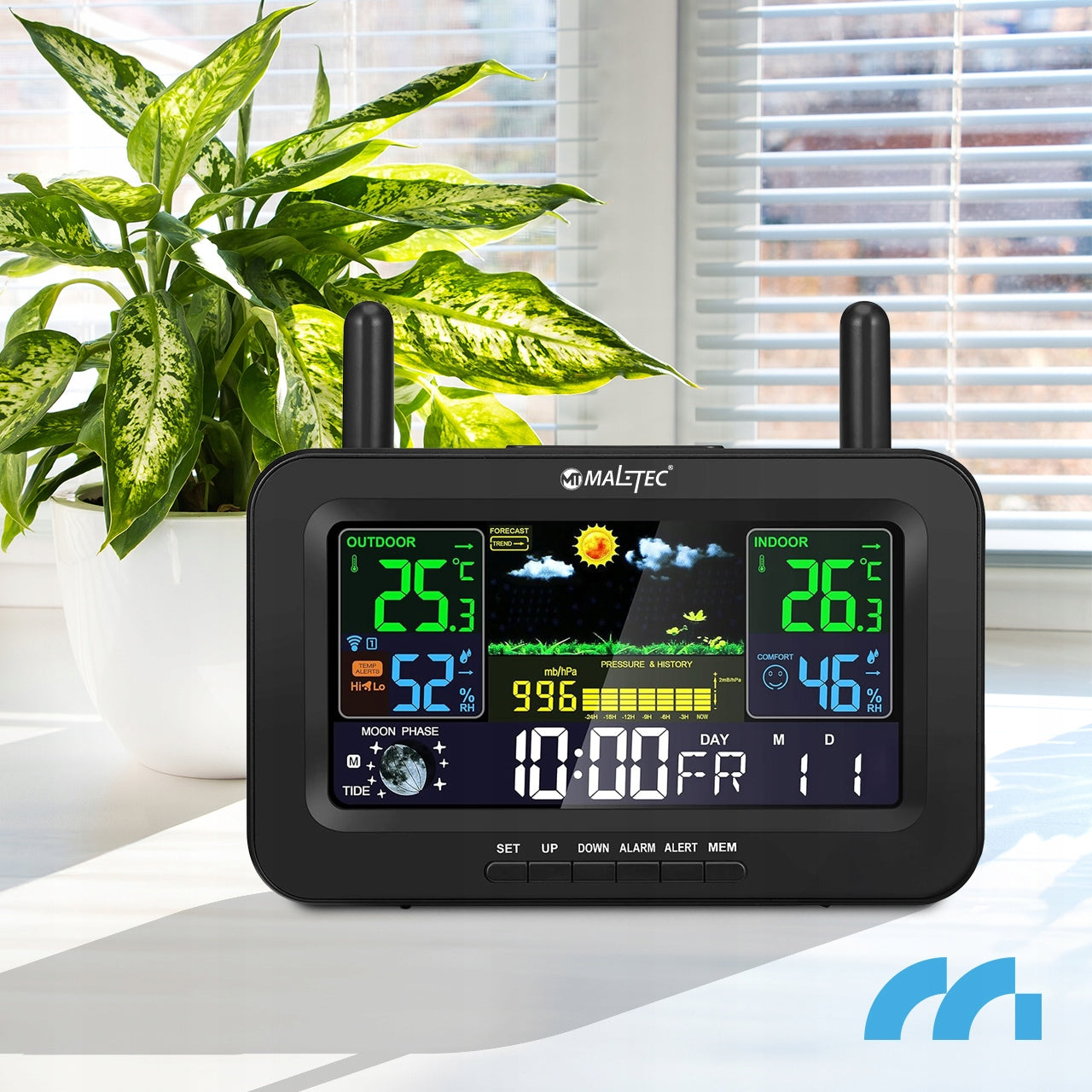 Weather Station Wireless Thermometer Barometer Outdoor Weather Sensor Model Daily1000M
