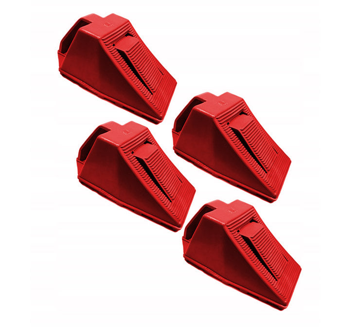 Wedges 4pcs under the wheel of the car lock brake wedge