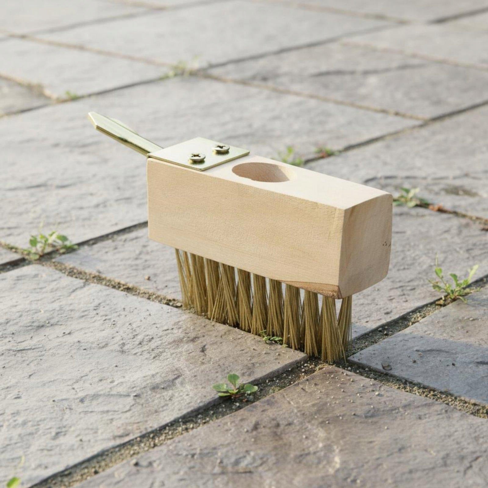 Weeding Brush Hard Bristles Long Handle Vegetation Brush Solid B Steel Wire Packaging status original