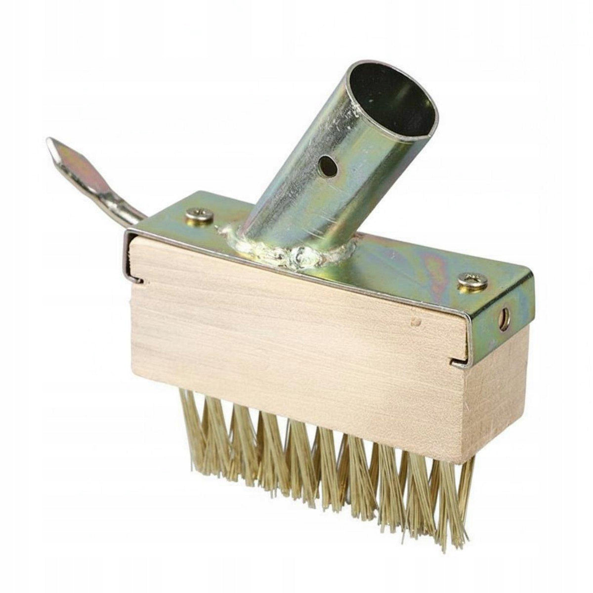 Weeding Brush Hard Bristles Long Handle Vegetation Brush Solid B Steel Wire