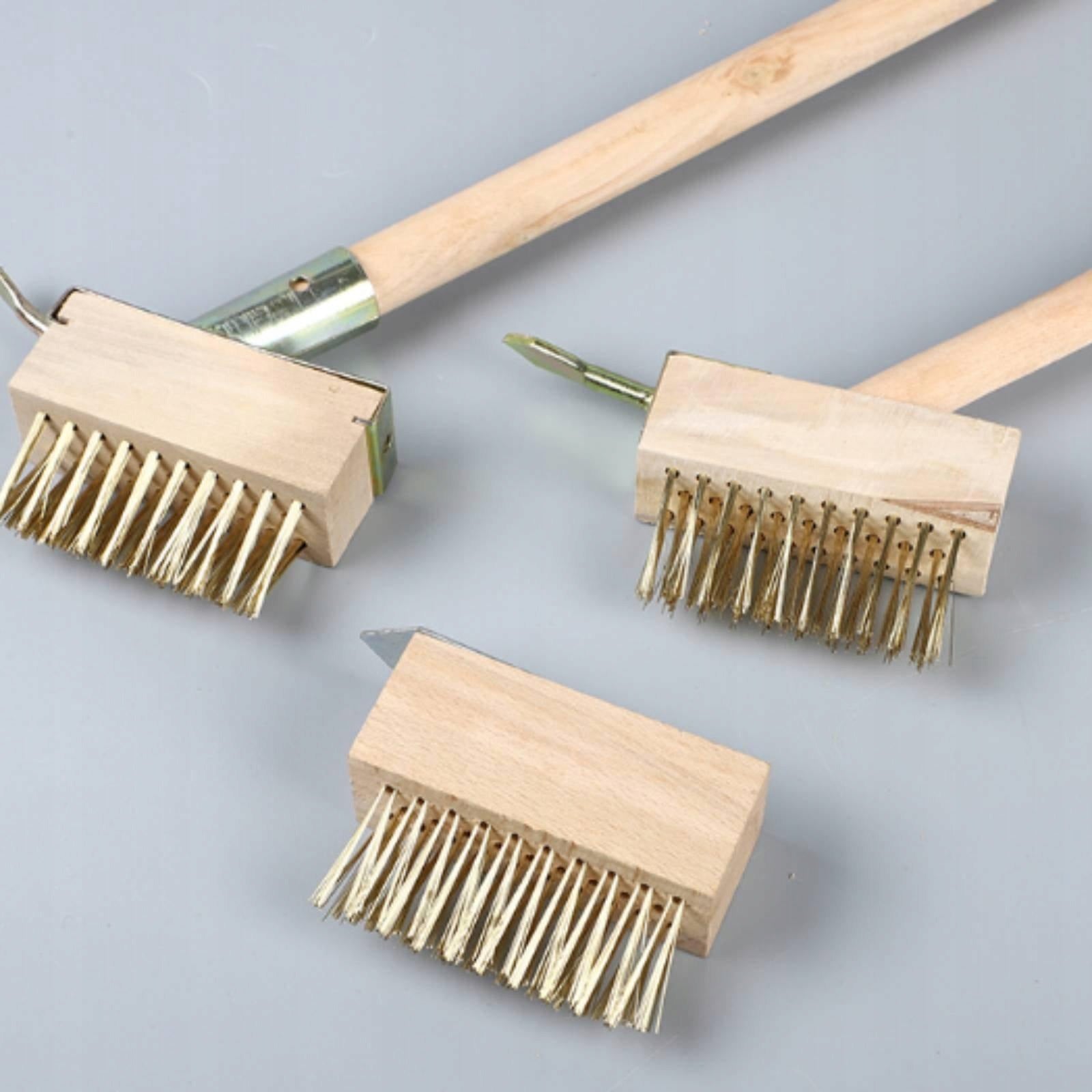 Weeding Brush Hard Bristles Long Handle Vegetation Brush Solid a Steel Wire Packaging status original