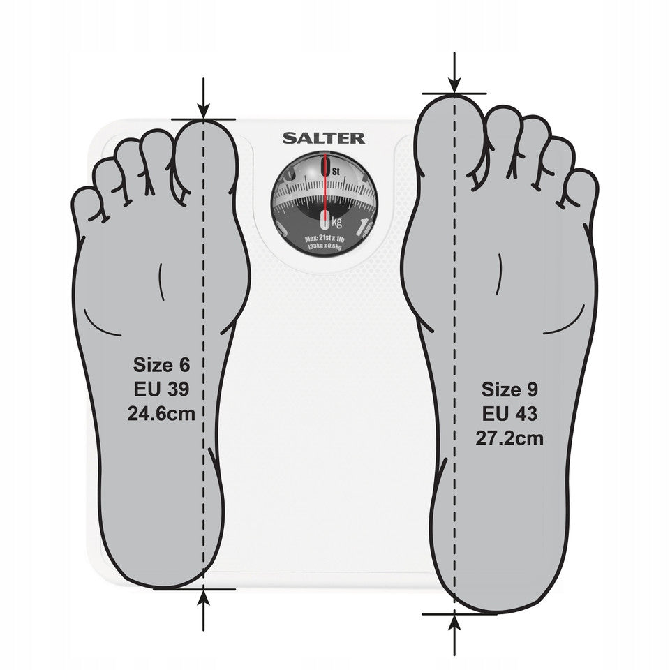 Weight Salter 489 Mechanical bathroom scale white Manufacturer code 489 WHFXAZF0B