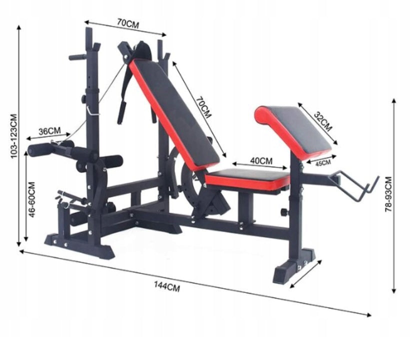 Weight bench large adjustable with prayer book MULTI GYM Manufacturer code MULTI GYM
