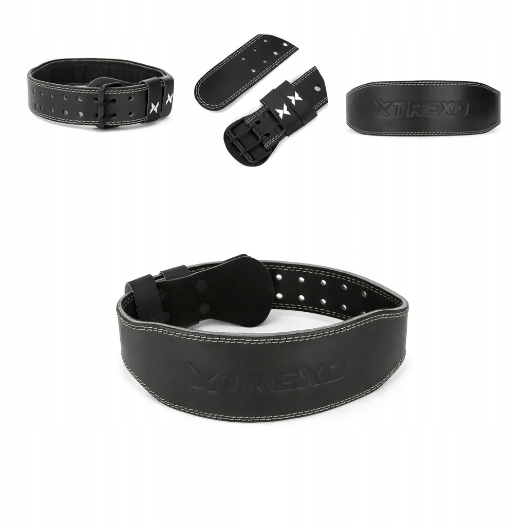 Weightlifting belt XTREXO GymRat leather black OS