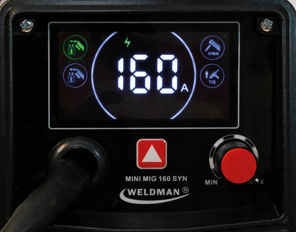 Welder MIG MMA 2in1 MINI MIG 160 SYNERGY WELDMAN MIGOMAT FLUX Visor Brand Magnum