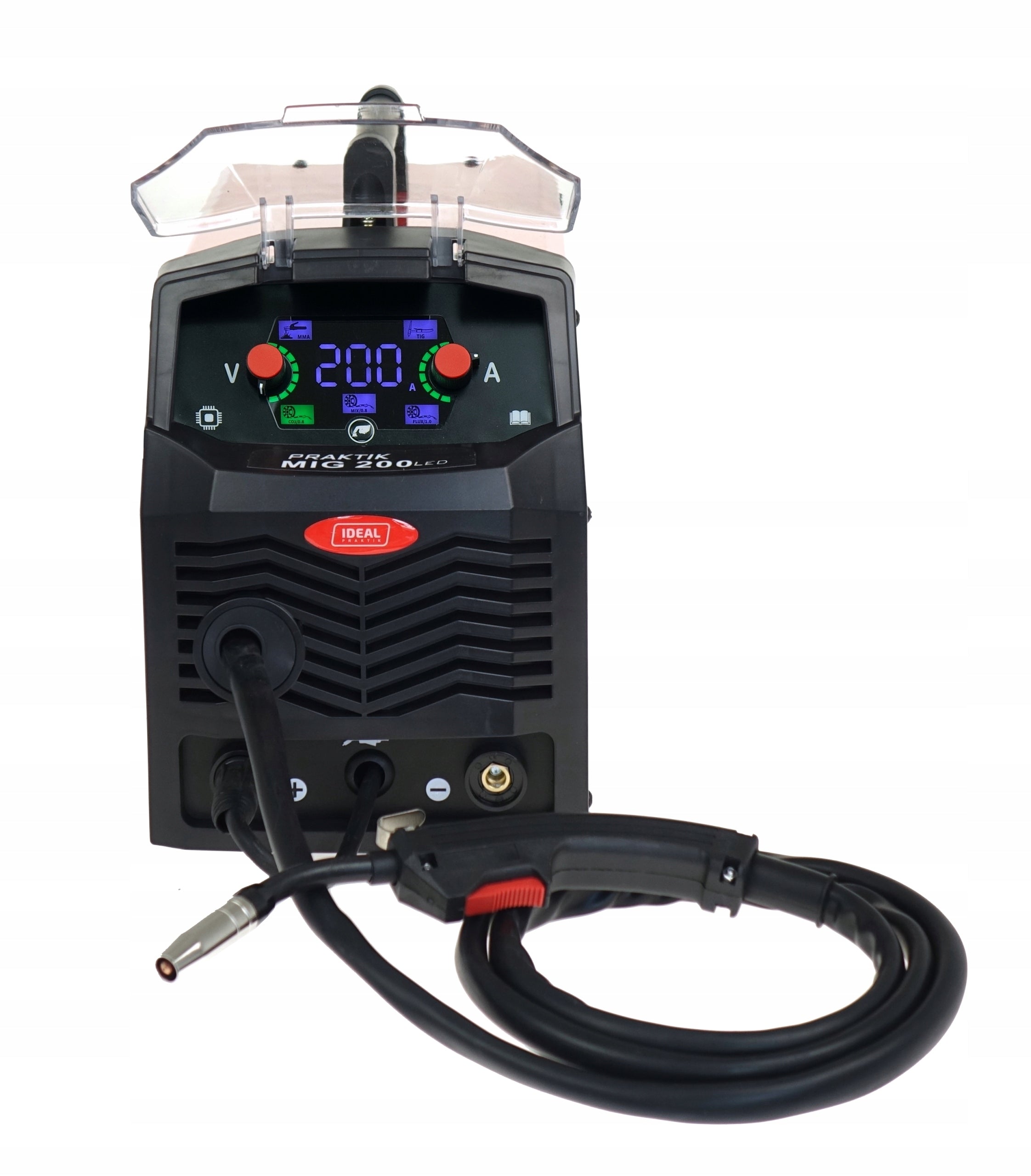 Welder MIGOMAT MIGMMATIG PRAKTIK MIG 200 SYNERGY LED IDEAL CYLINDER SET Brand IDEAL