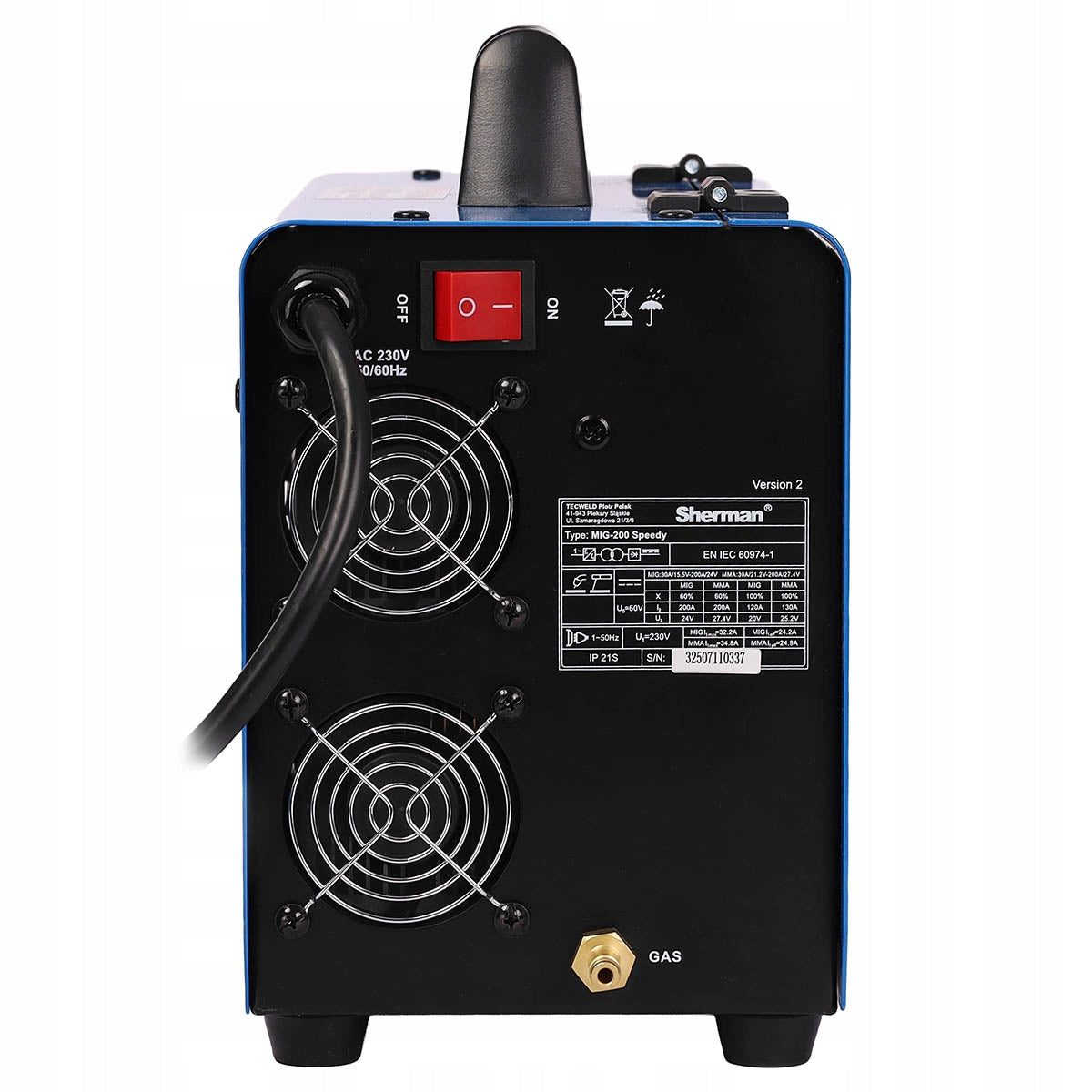 Welder MIGOMAT Sherman MIG 200 Speedy MAG MMA 230V Manufacturer code P040968