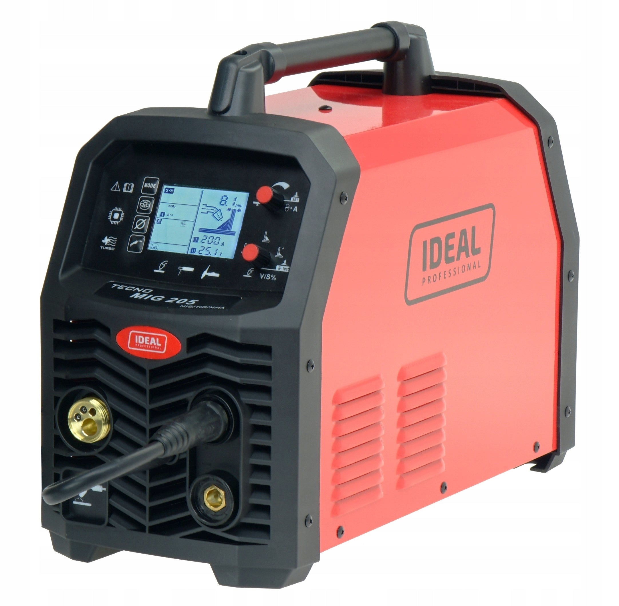 @Welder Migomat Ideal TECNOMIG 205 4x4 LCD MIG/TIG/MMA Alu synergy Brand IDEAL