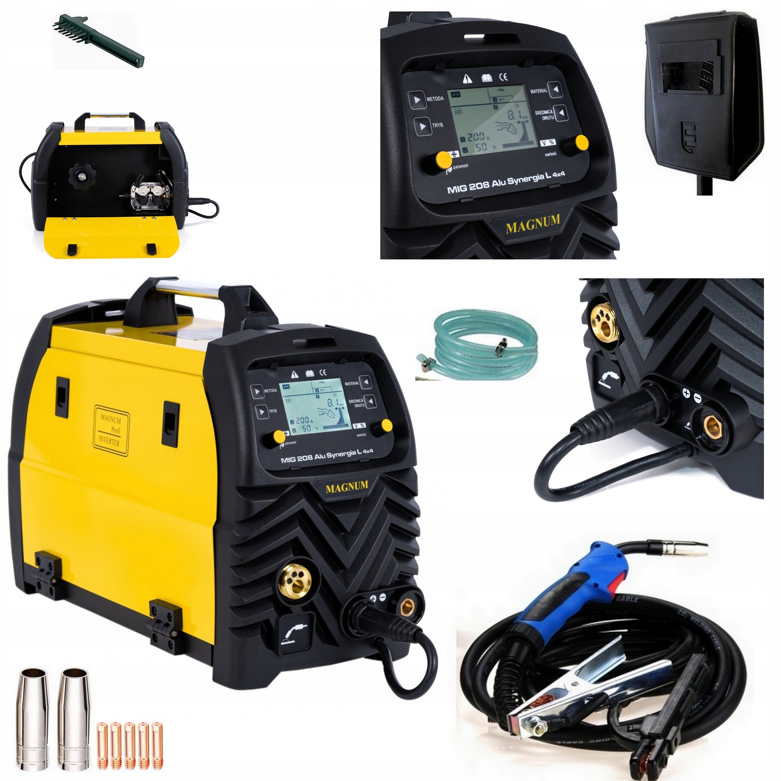 Welder Migomat Magnum 208 Alu synergy L 4x4 MIG/MAG 200A