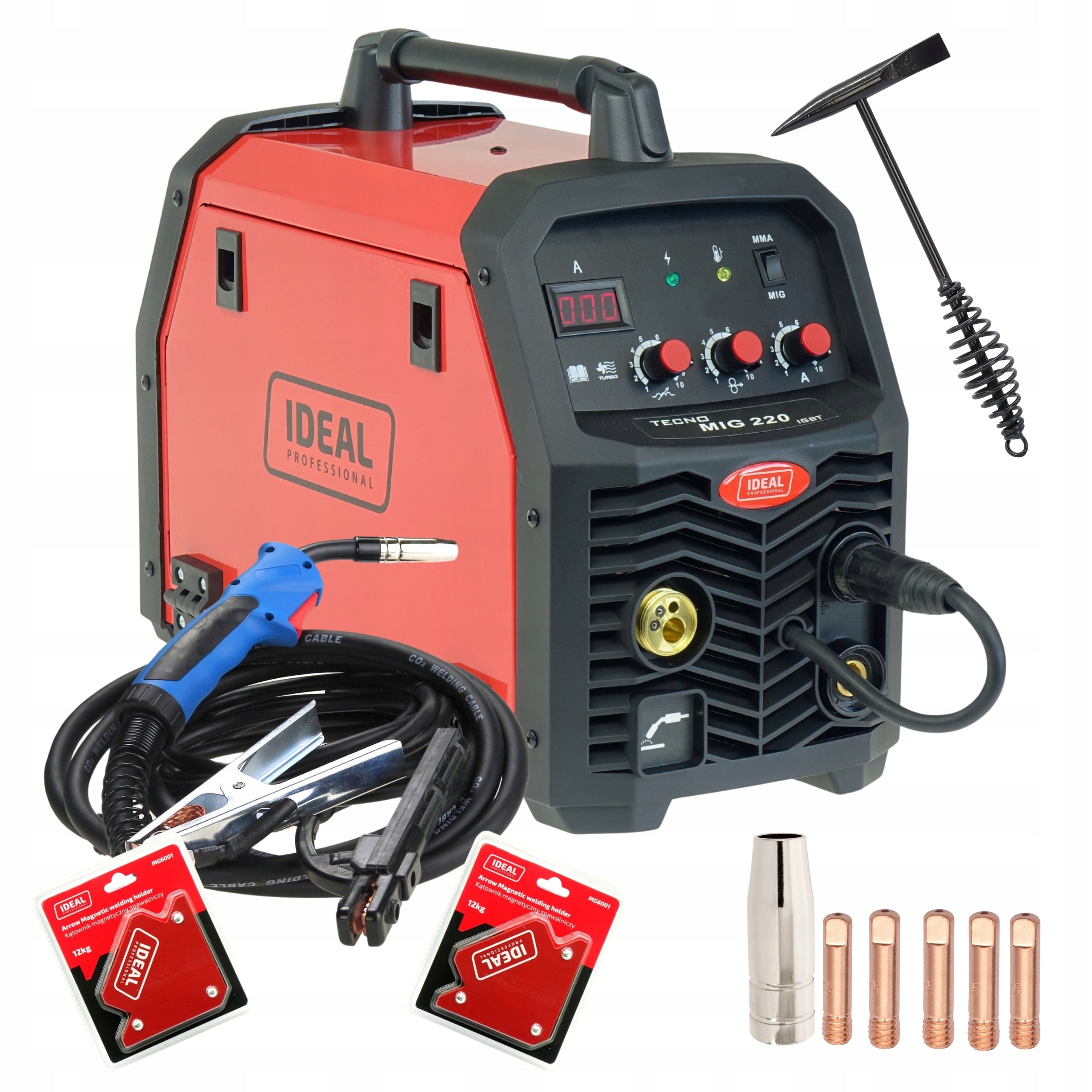 Welder migomat 2in1 TECNO MIG 220 DIGITAL 220A MIG MAG MMA 230V
