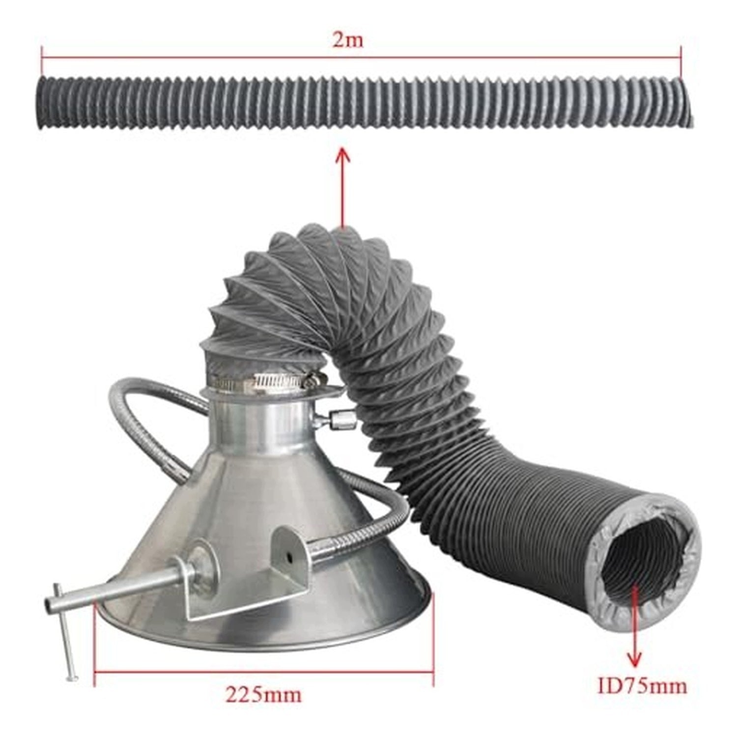 Welding Smoke Extractor - With PVC Pipe For Workshop Medical device type accessories for a medical device or a product without an intended medical purpose