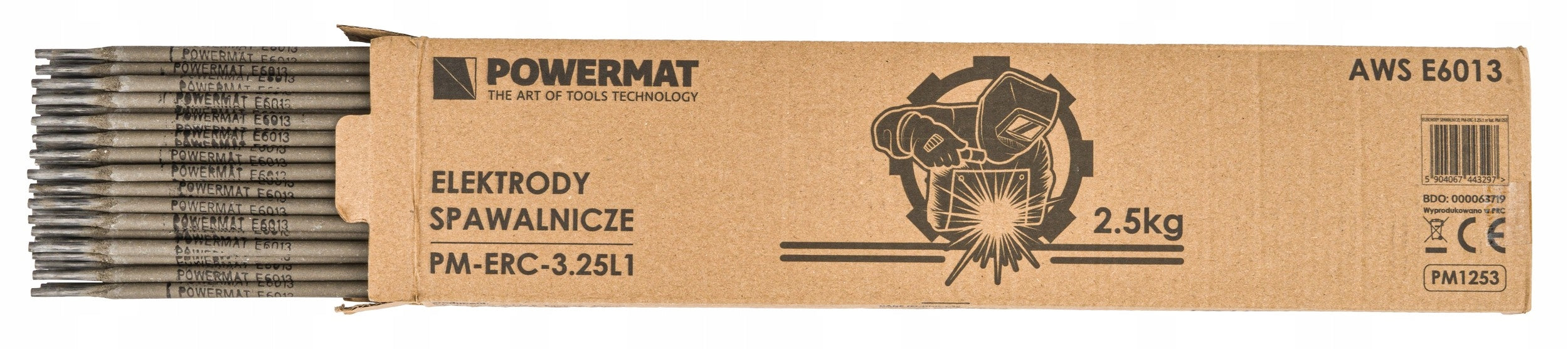 Welding electrode Powermat rutile 3,25 mm 2,5 kg Length (mm) 350