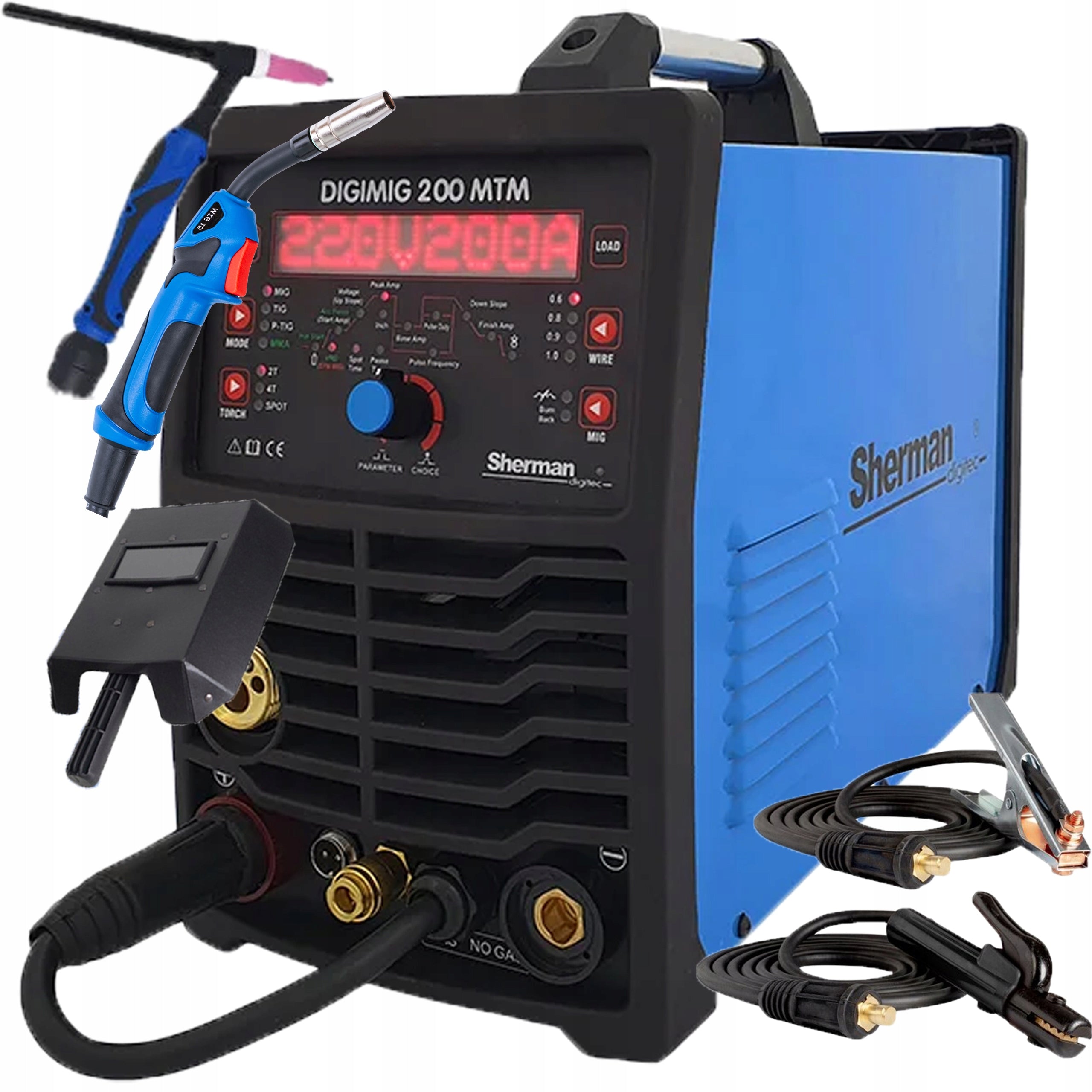 Welding machine MIGOMAT 3in1 Sherman DIGIMIG 200 MTM MIG MMA TIG SET 200A Brand Sherman