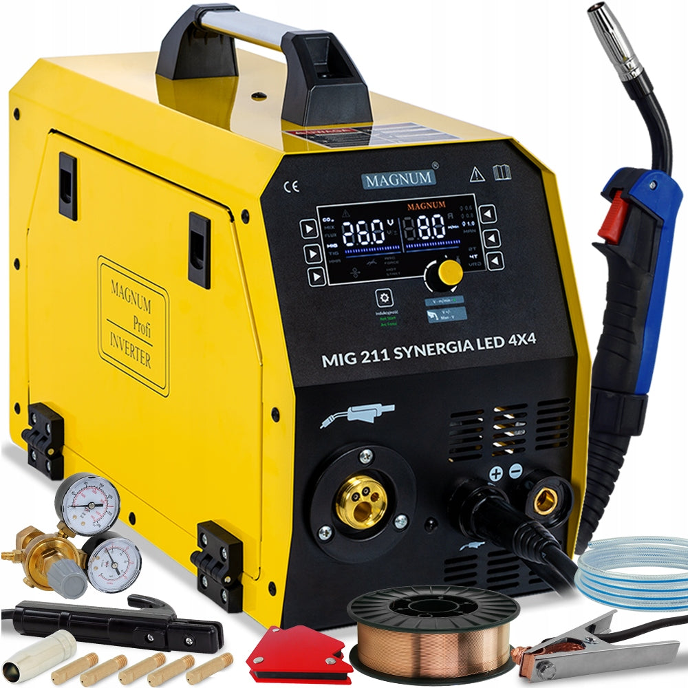 Welding machine MIGOMAT Aluminium Magnum MIG 211 SYNERGY LED MAG TIG Feeder 4x4