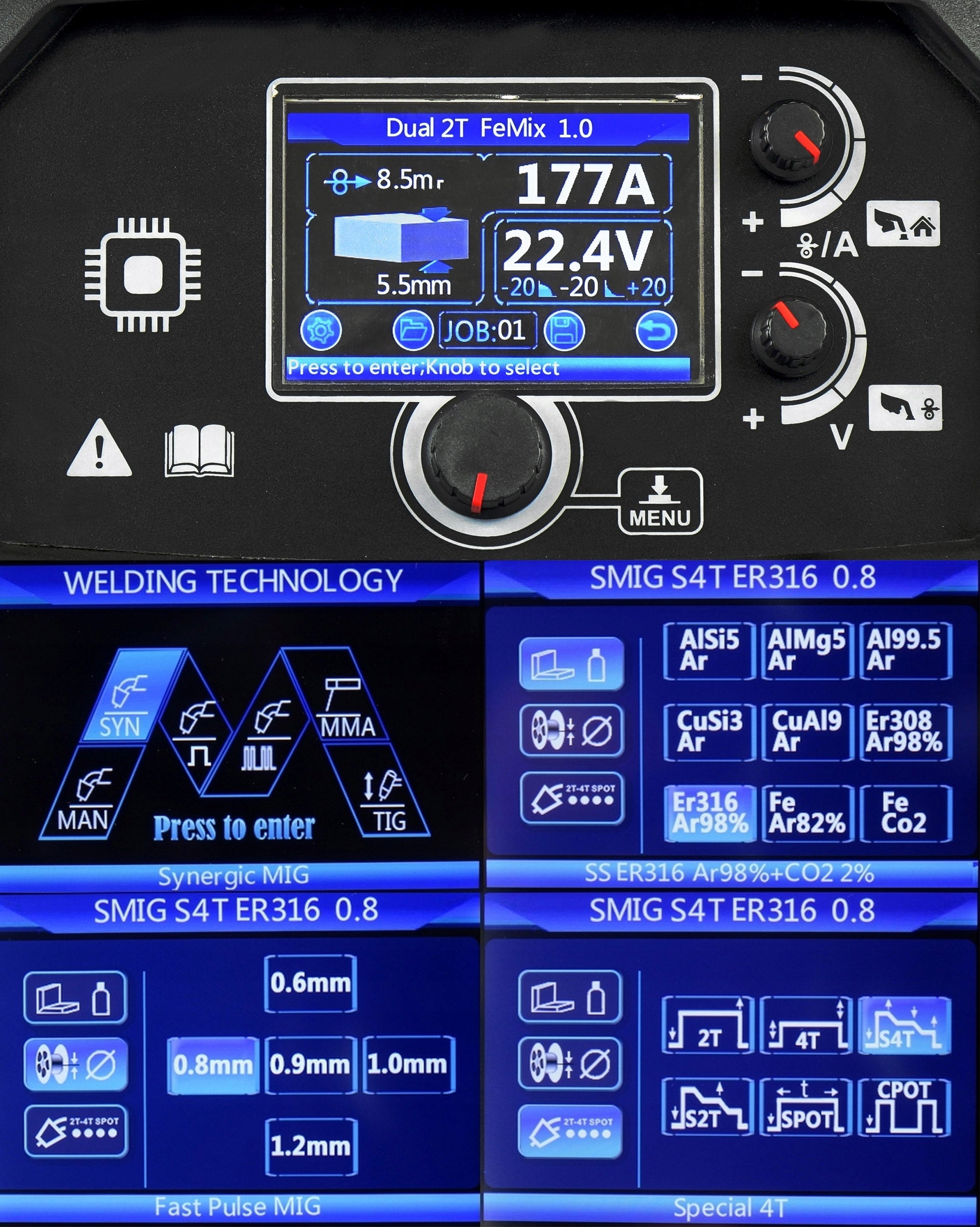 Welding machine MIGOMAT Ideal TECNO MIG 200 PULS LCD MMA TIG DC Alu Synergy 2T 4T Packaging status original
