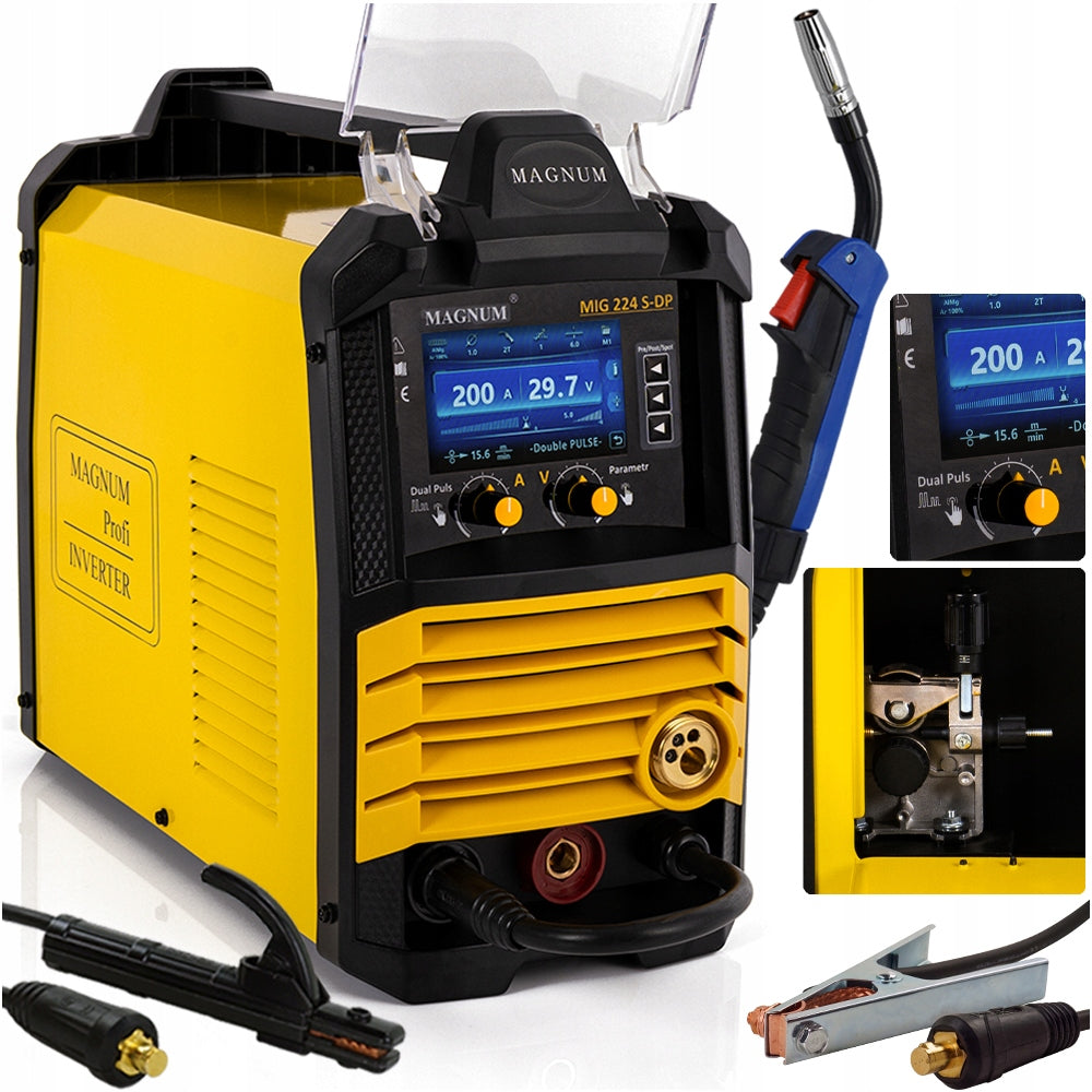 Welding machine MIGOMAT MAGNUM MIG 224S MAG Alu SYNERGY DUAL PULS 230V LCD 3IN1