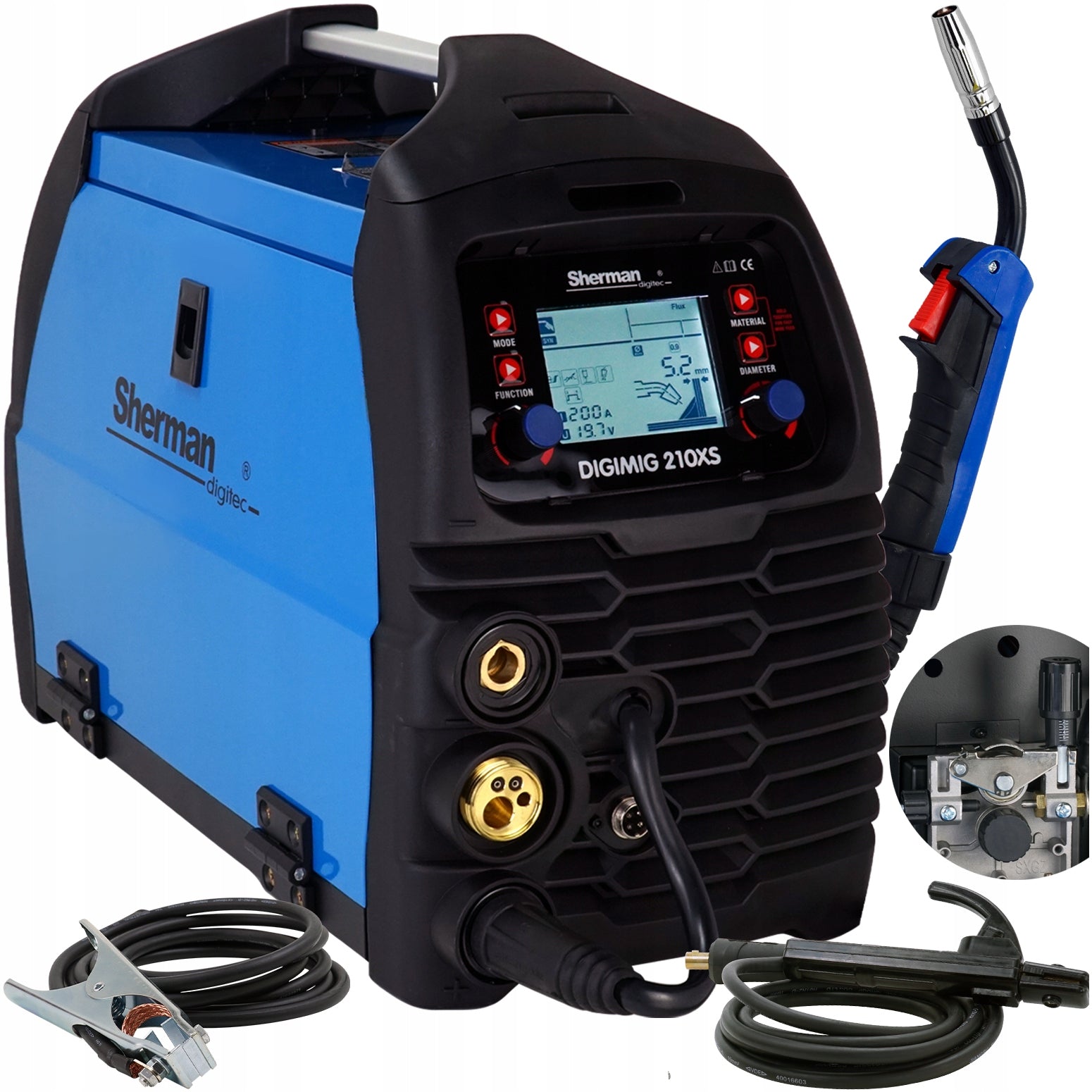 Welding machine MIGOMAT MIG MAG ALU SYNERGY Sherman 200A 230V IGBT for ALUMINIUM