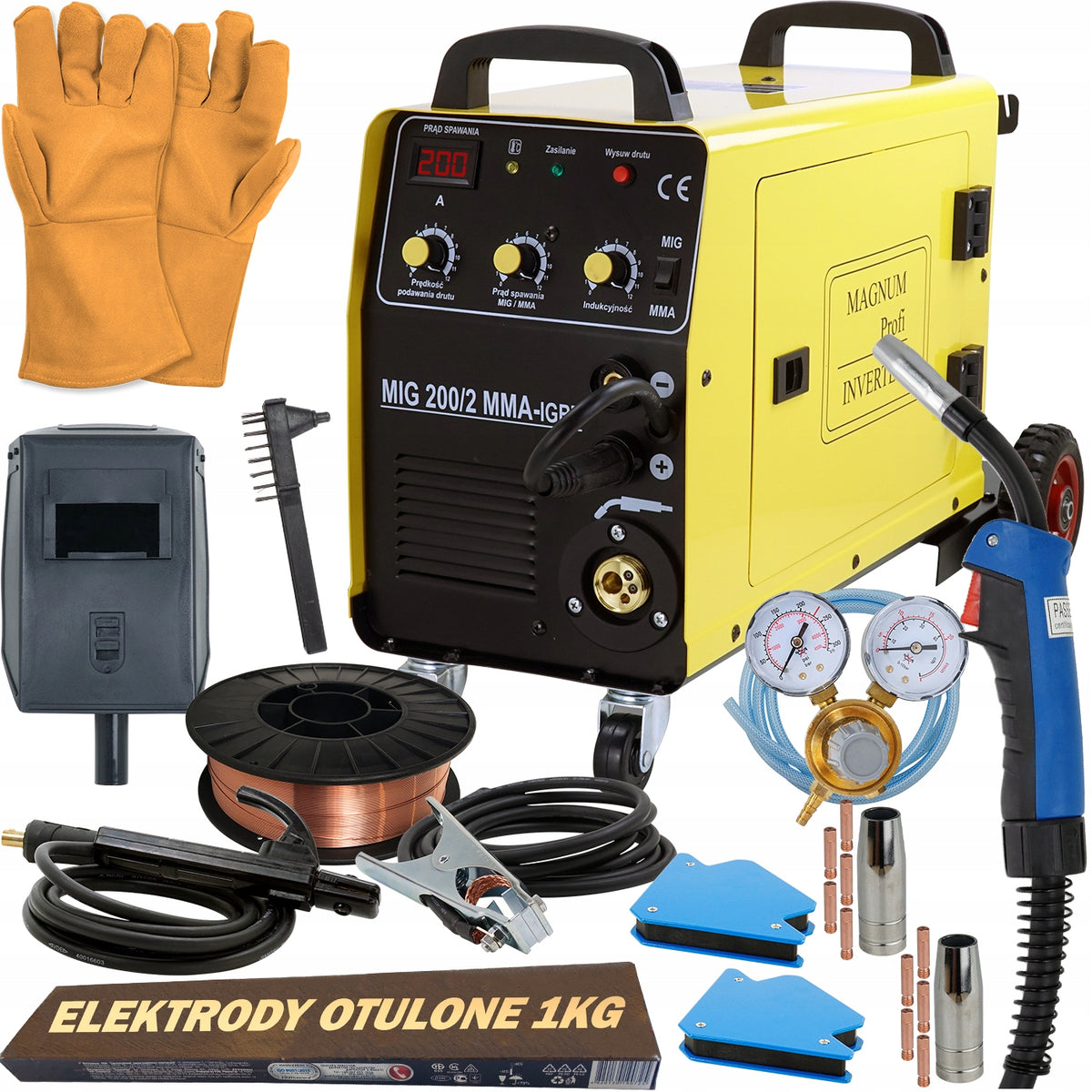 Welding machine MIGOMAT Magnum MIG 200A 230V 400V Set FLUX Soldering CuSi3