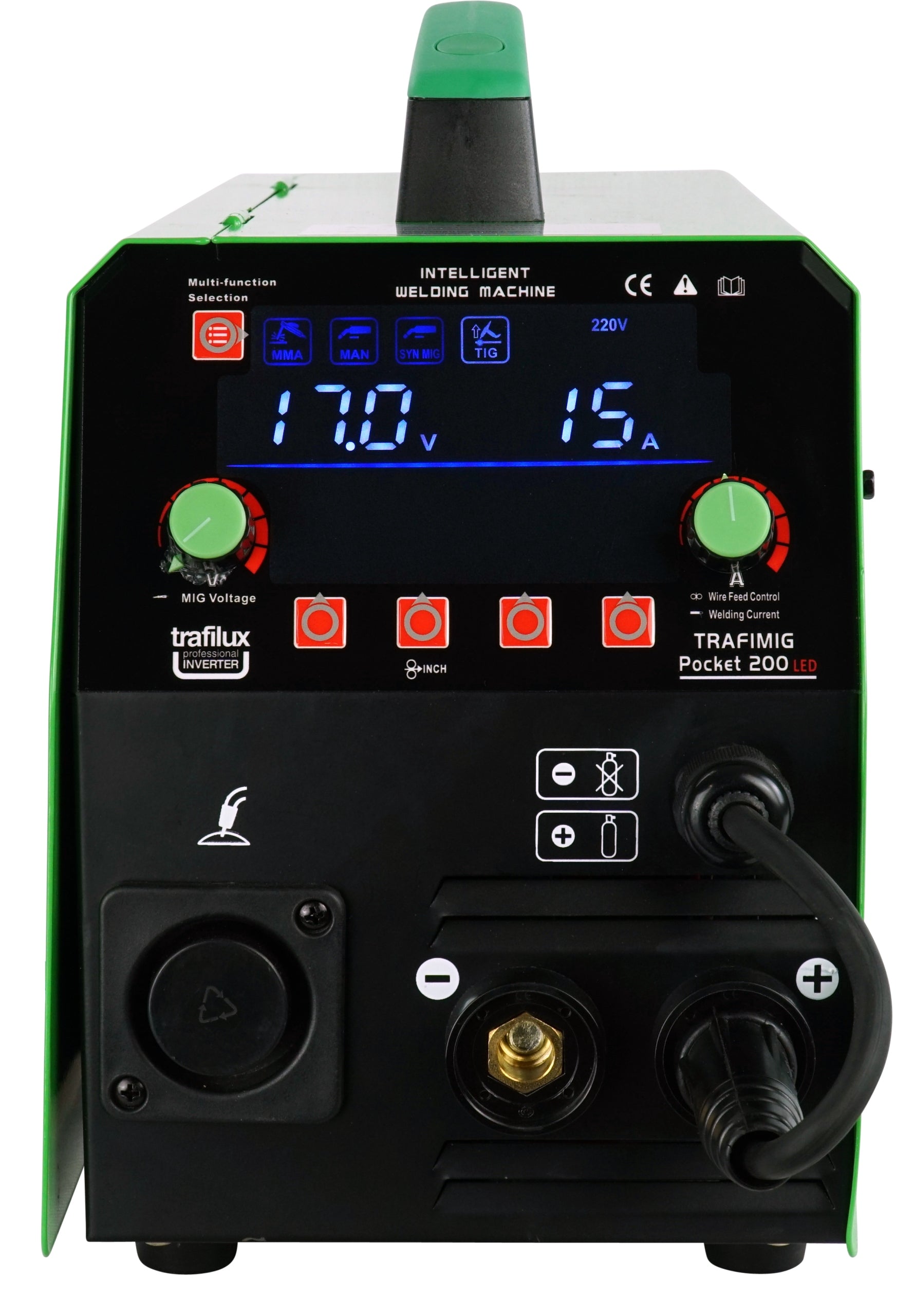 Welding machine MIGOMAT TRAFILUX POCKET 200 LED Synergy 2T 4T Spot inductance EAN (GTIN) 5904624048835