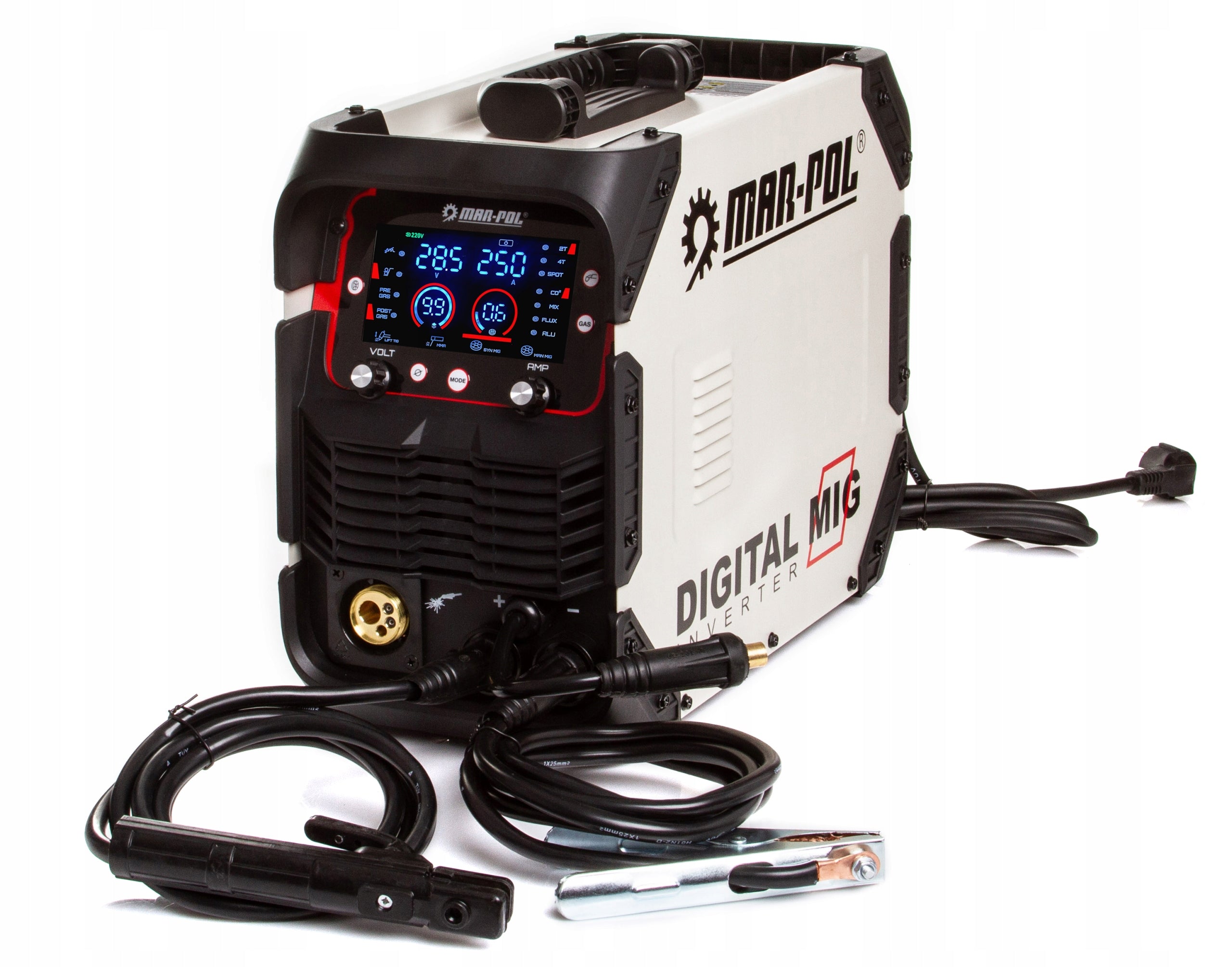 Welding machine for ALUMINUM / STEEL Synergy 250A inverter MIG MMA TIG migomat