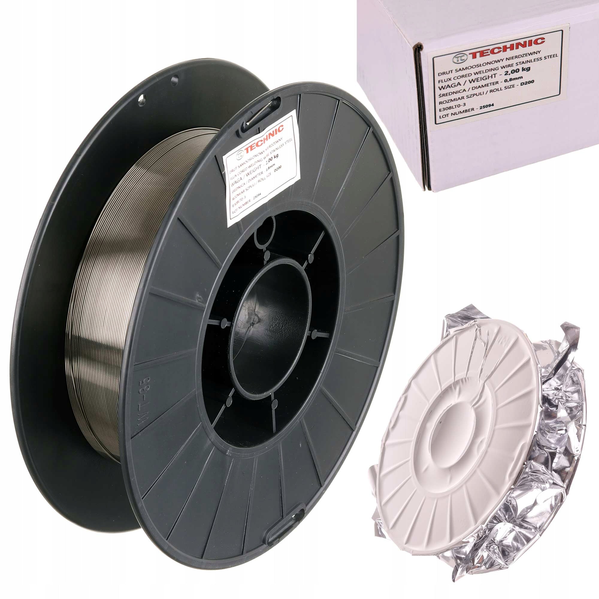 Welding wire TC Technic self-shielding stainless steel 0,80 mm 2 kg D