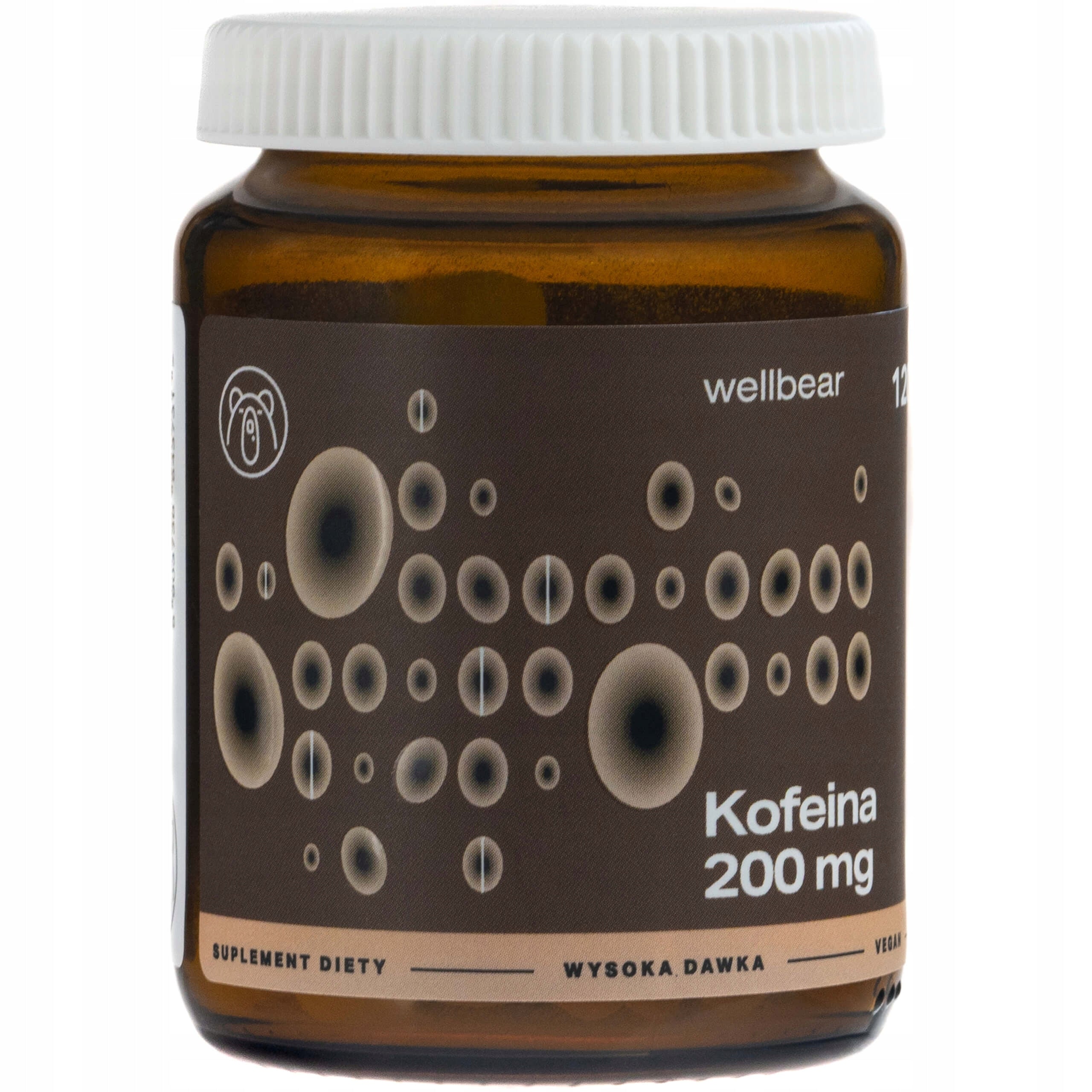 Wellbear Caffeine 200 mg Concentration Energy Memory 120 tablets