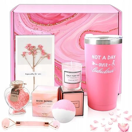 Wellness Set for Women, 6-Piece Rose Fragrance Bath Set