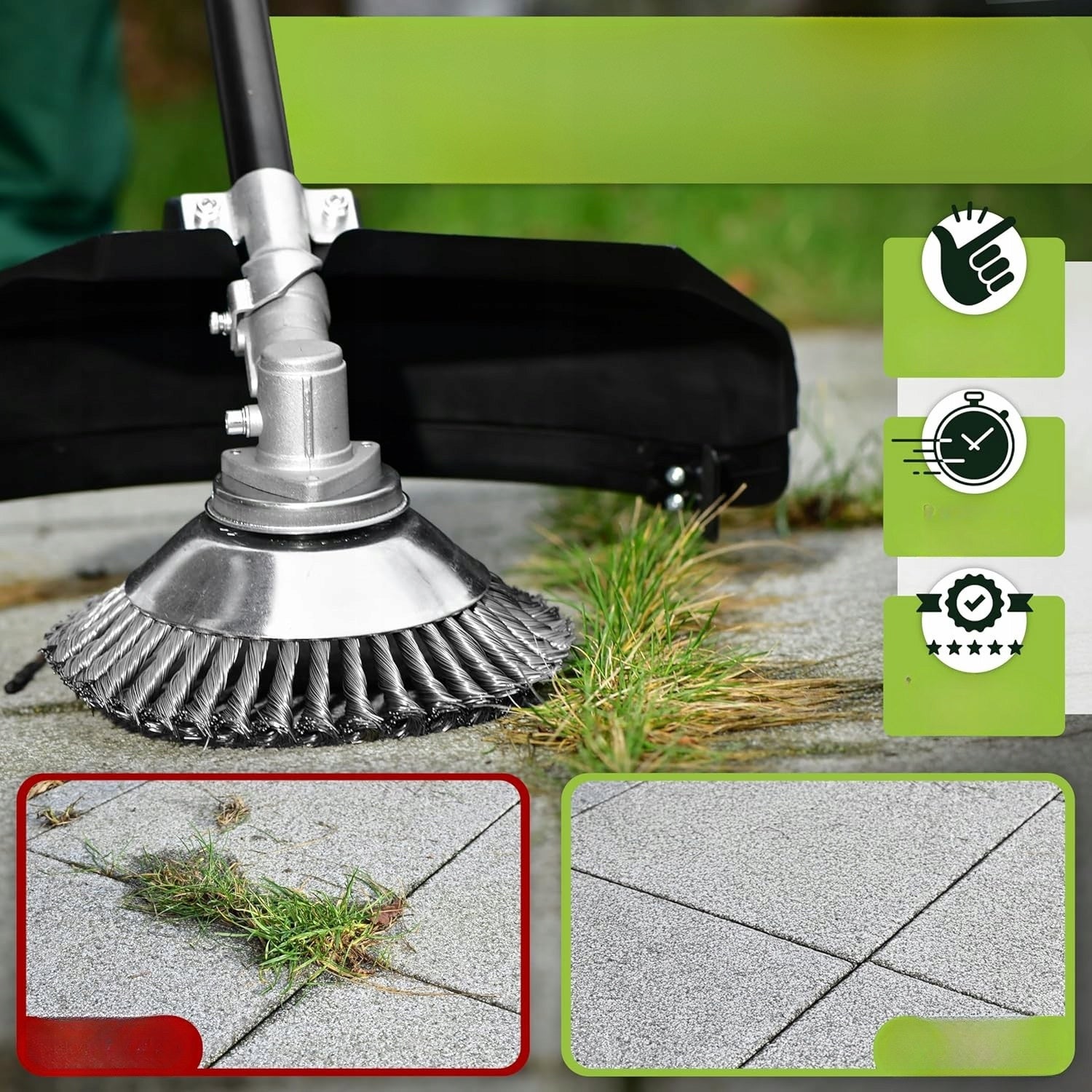 Wendowerk 200mm SCYTHE WIRE BRUSH for Weed Removal Adapter 20mm Brand no brand