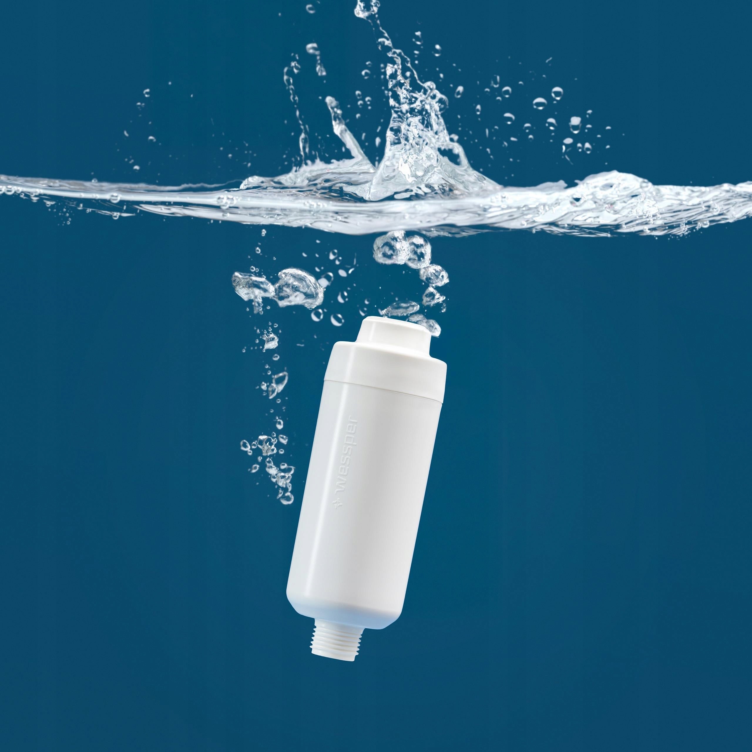 Wessper Aqua Shower Water Filter Removes KDF Chlorine Stone Packaging status original