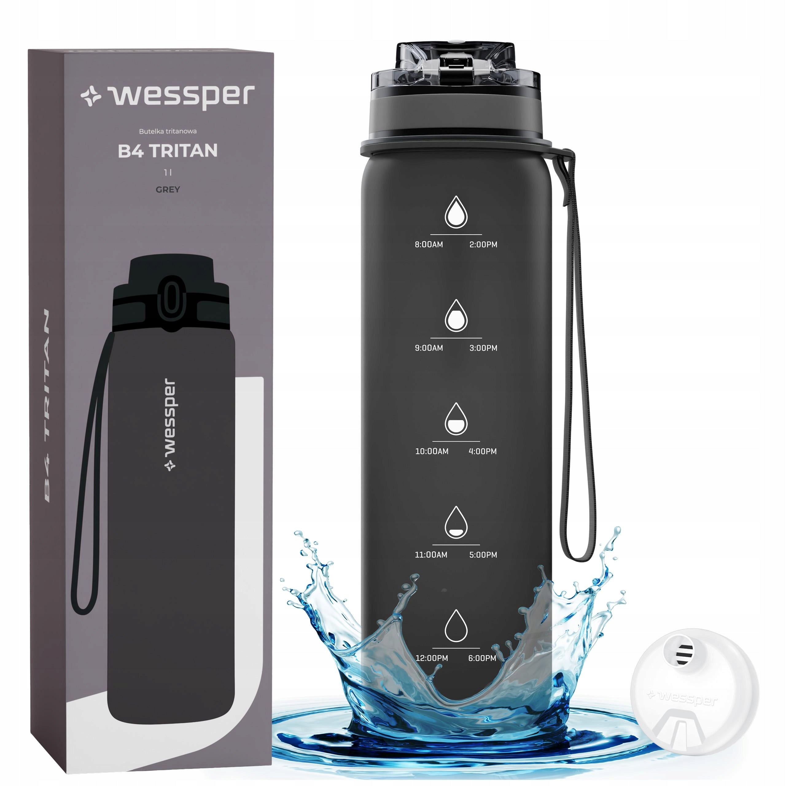 Wessper filter bottle1 1L + filter | water bottle 1000 ml BPA FREE